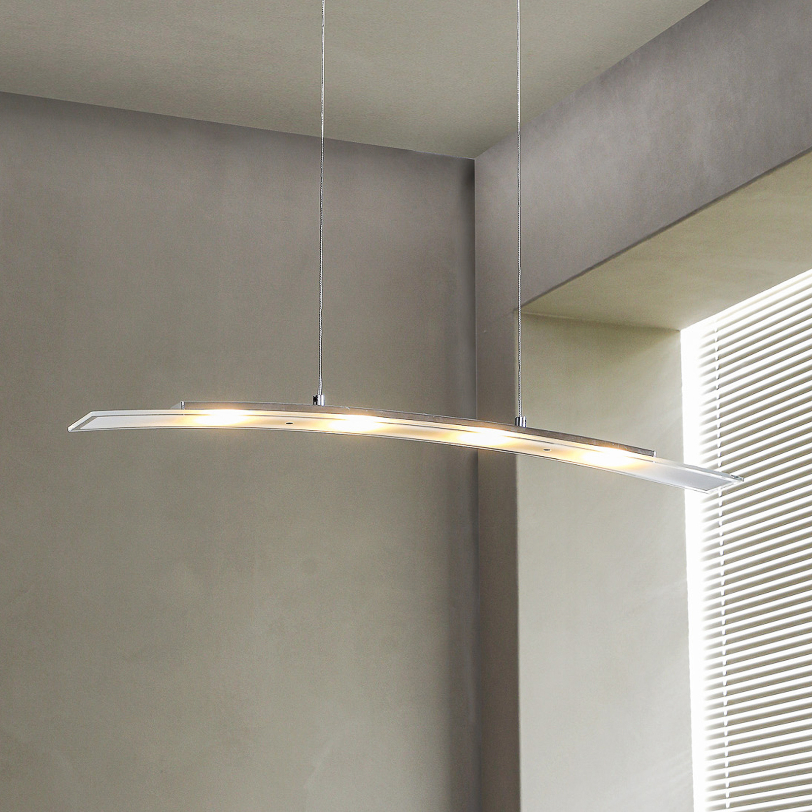 Lindby Ranakova LED hanging light, CCT, matt nickel