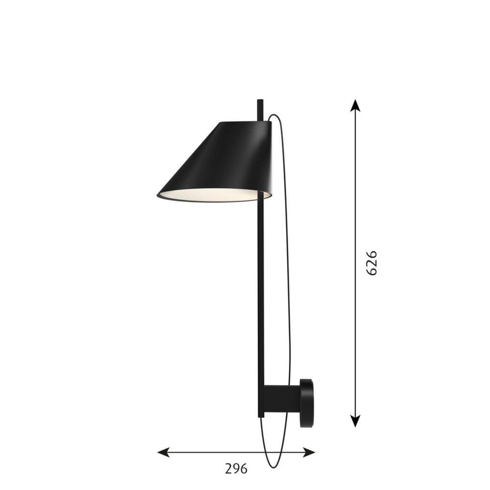 Yuh Wall Lamp Black - Louis Poulsen