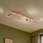 Envostar Peach Puff spot plafond bois cylindre x4