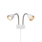 Markslöjd Wandleuchte Ciro, weiß, Metall, Stecker, GU10