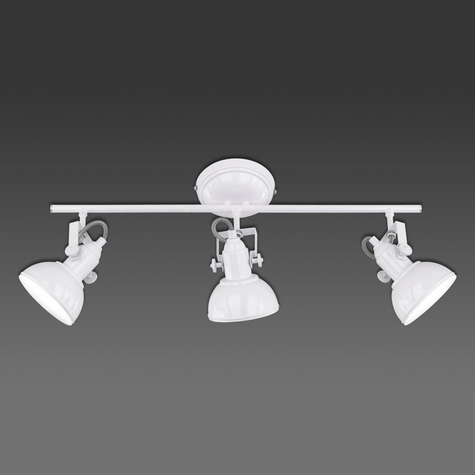 Reality Leuchten Three-light Gina ceiling light, industrial design, for Living / Dining Room, Metal, E14, 40 W, energy efficiency: A++, L: 60.5 cm, H: 25.5 cm