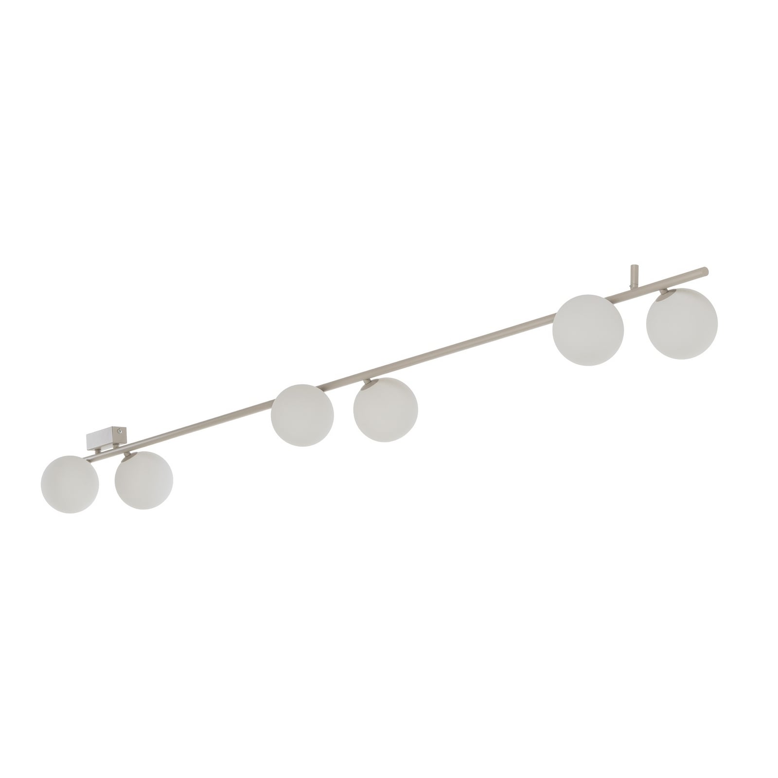 Deckenleuchte Imelo, creme, 6-flammig, Glas, Länge 200 cm