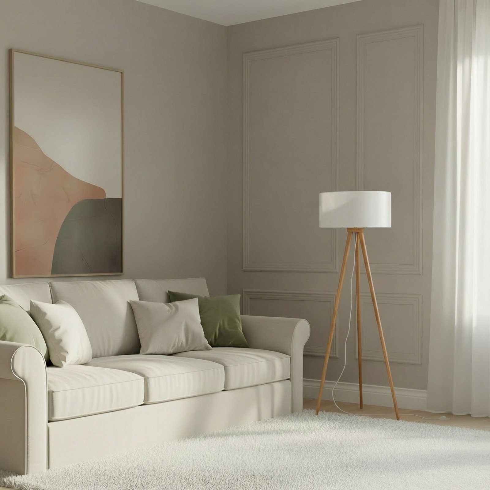 Charlia Piantana White/Wood - Lindby