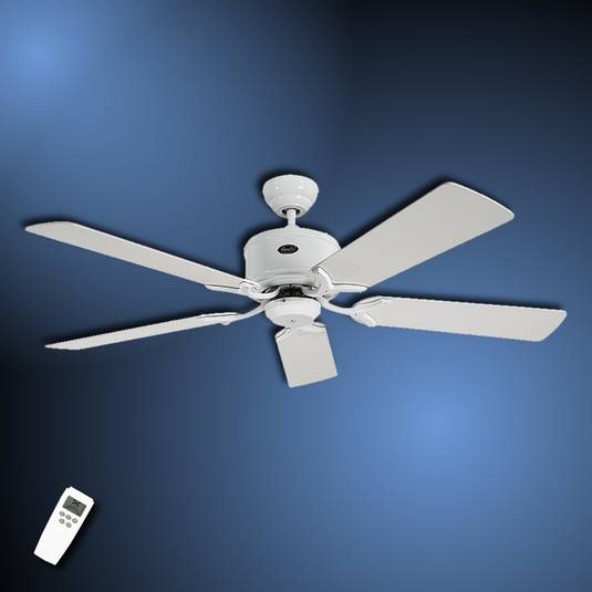 Simple ceiling fan Eco Elements white and grey Lights.ie