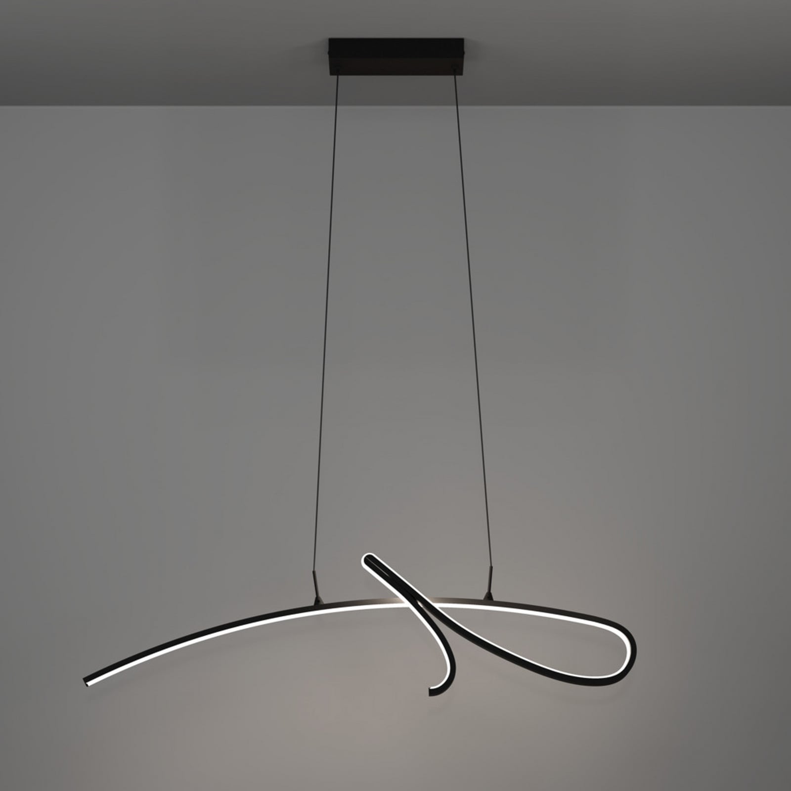 Suspension LED EGLO CARDONCITO, noire, longueur 96 cm, CCT