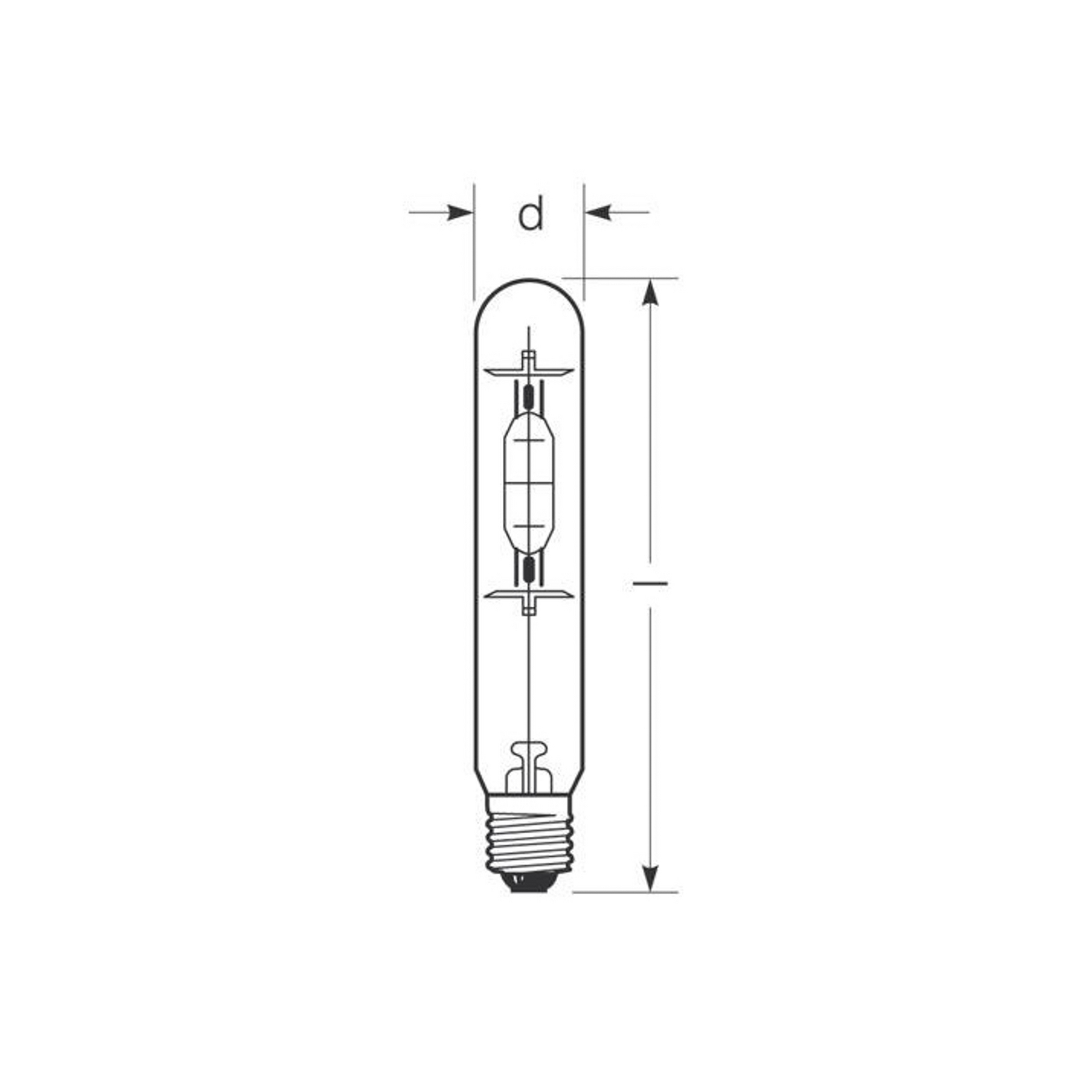 RADIUM metal halide lamp E40 270W HRI-T B clear