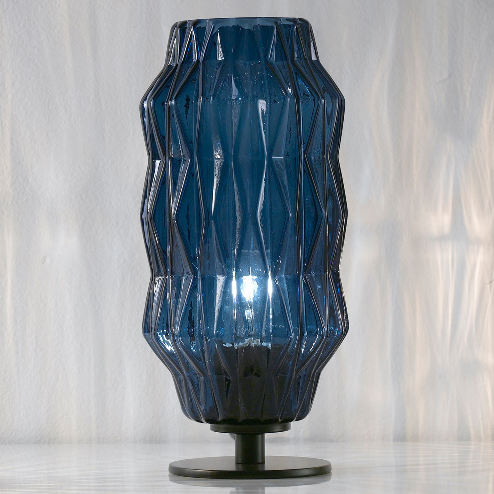 Lámpara de mesa Origami, azul