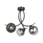 Plafondlamp Framo, zwart-chroom, 3-lamps