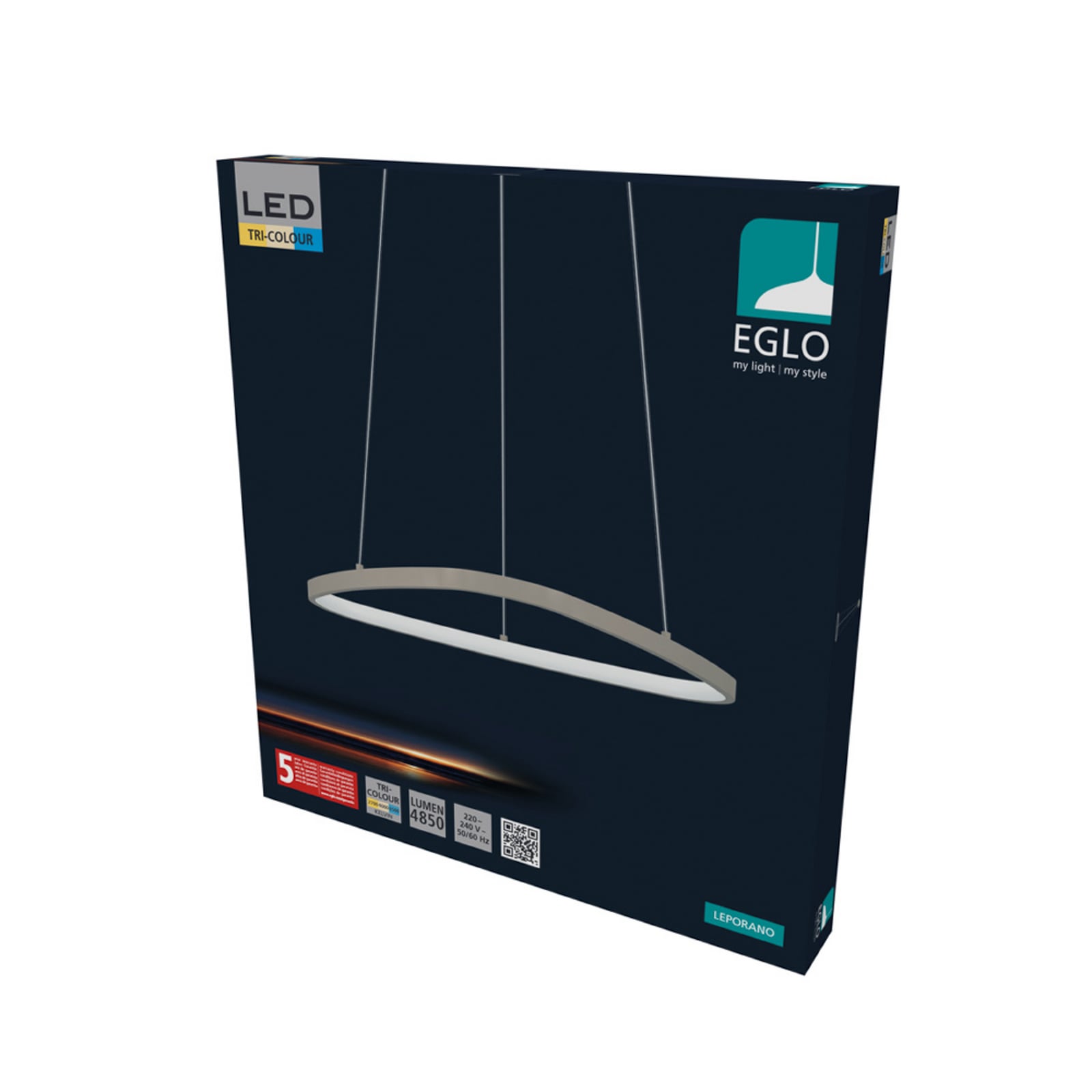 Suspension LED EGLO LEPORANO, beige, Ø 54 cm, CCT, métal Suspension LED EGLO LEPORANO, beige, Ø 54 cm, CCT, métal