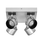 OSRAM LED-Deckenleuchte JUPITER PLATE, 4-flg., silber Metall