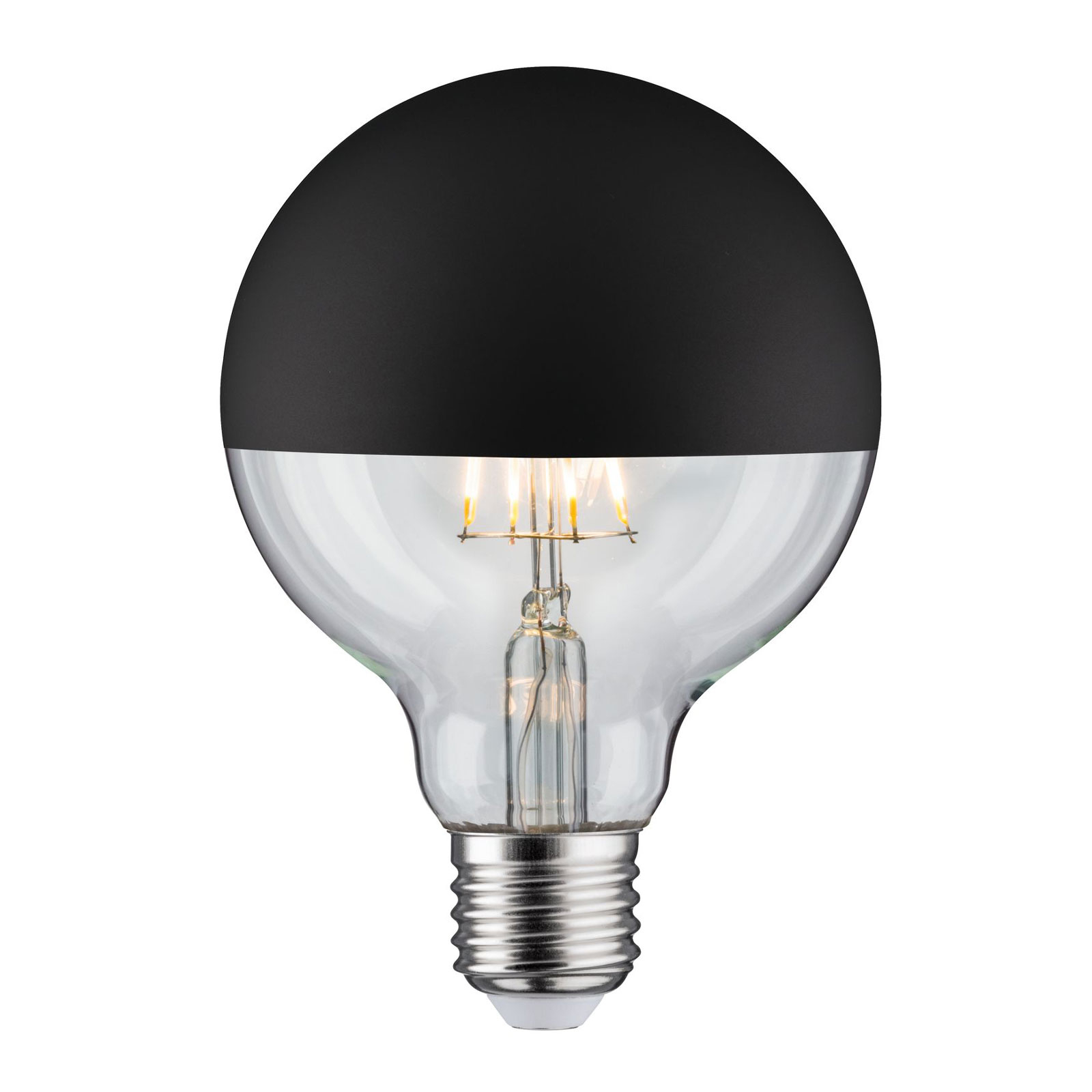 LED-Lampe E27 827 6,5W Kopfspiegel schwarz matt