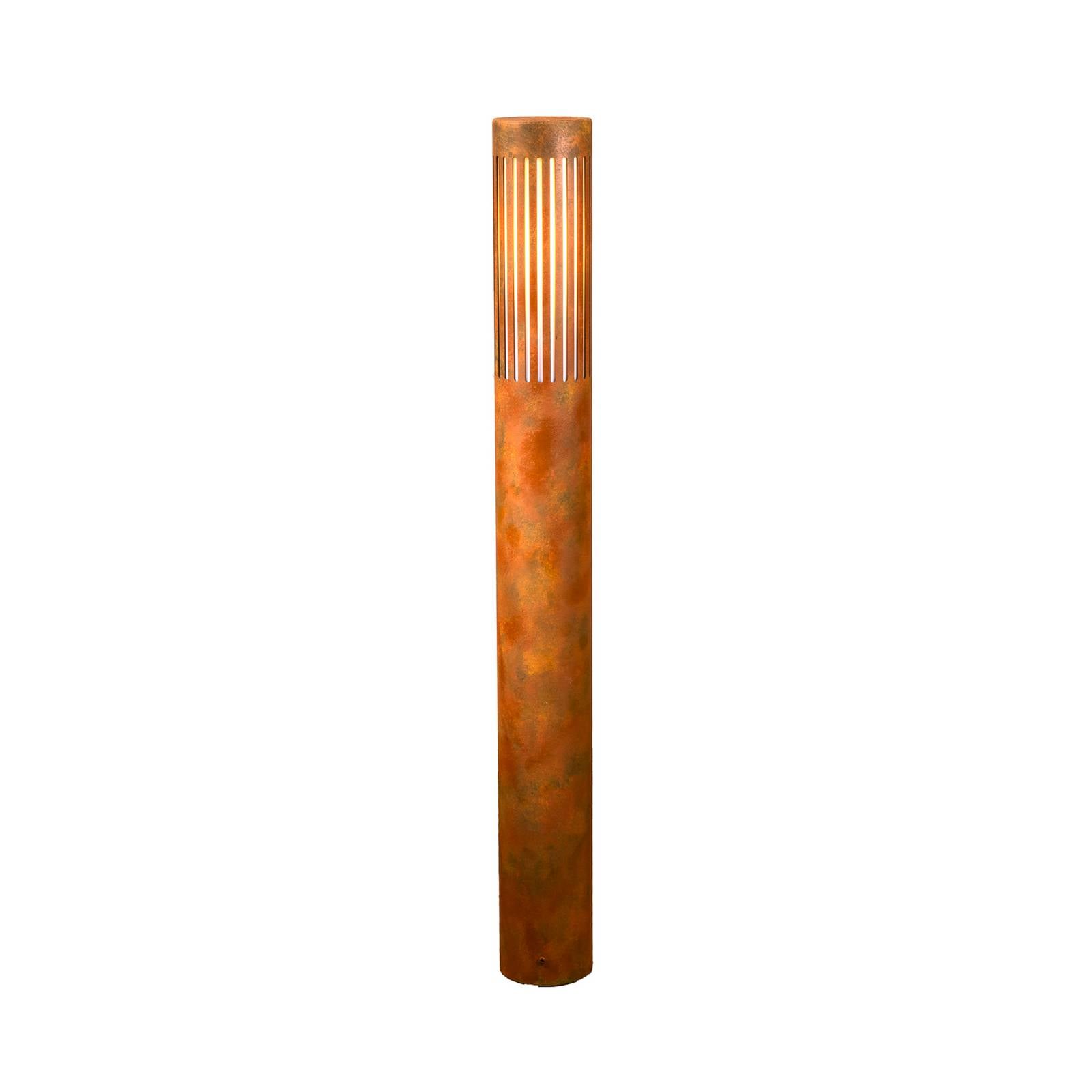 Wegelampe Pistoia, rostfarben, Höhe 95 cm, Metall, IP54