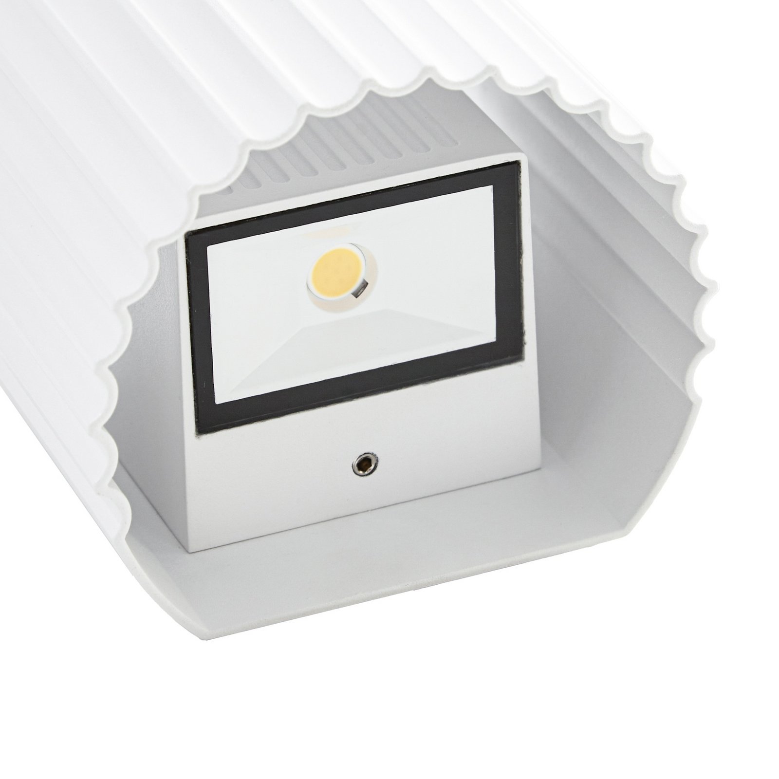 Lindby Applique da esterni LED Ralino, bianca, a 2 luci, IP65
