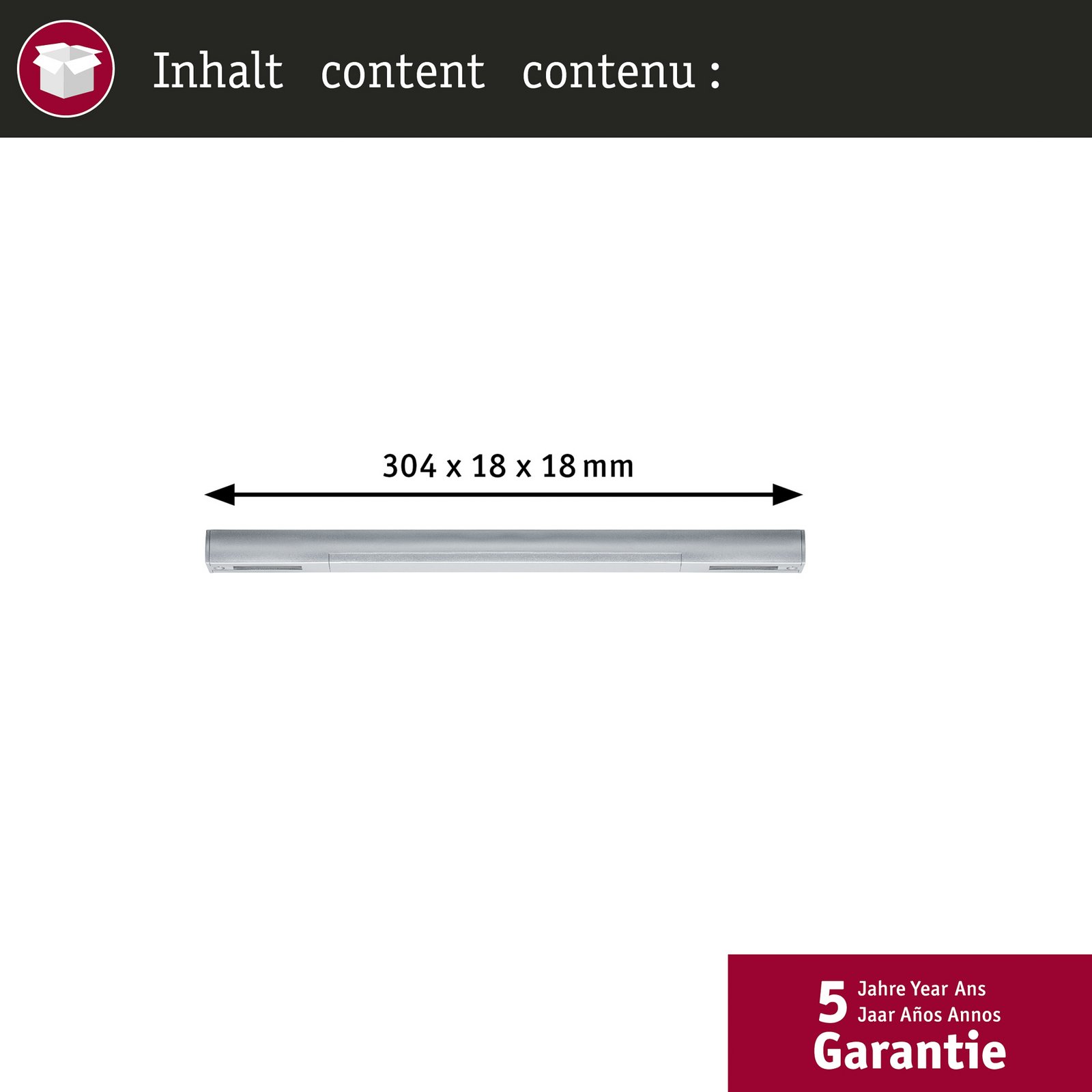 Paulmann središnji dovod URail Zigbee, mat krom, dugi