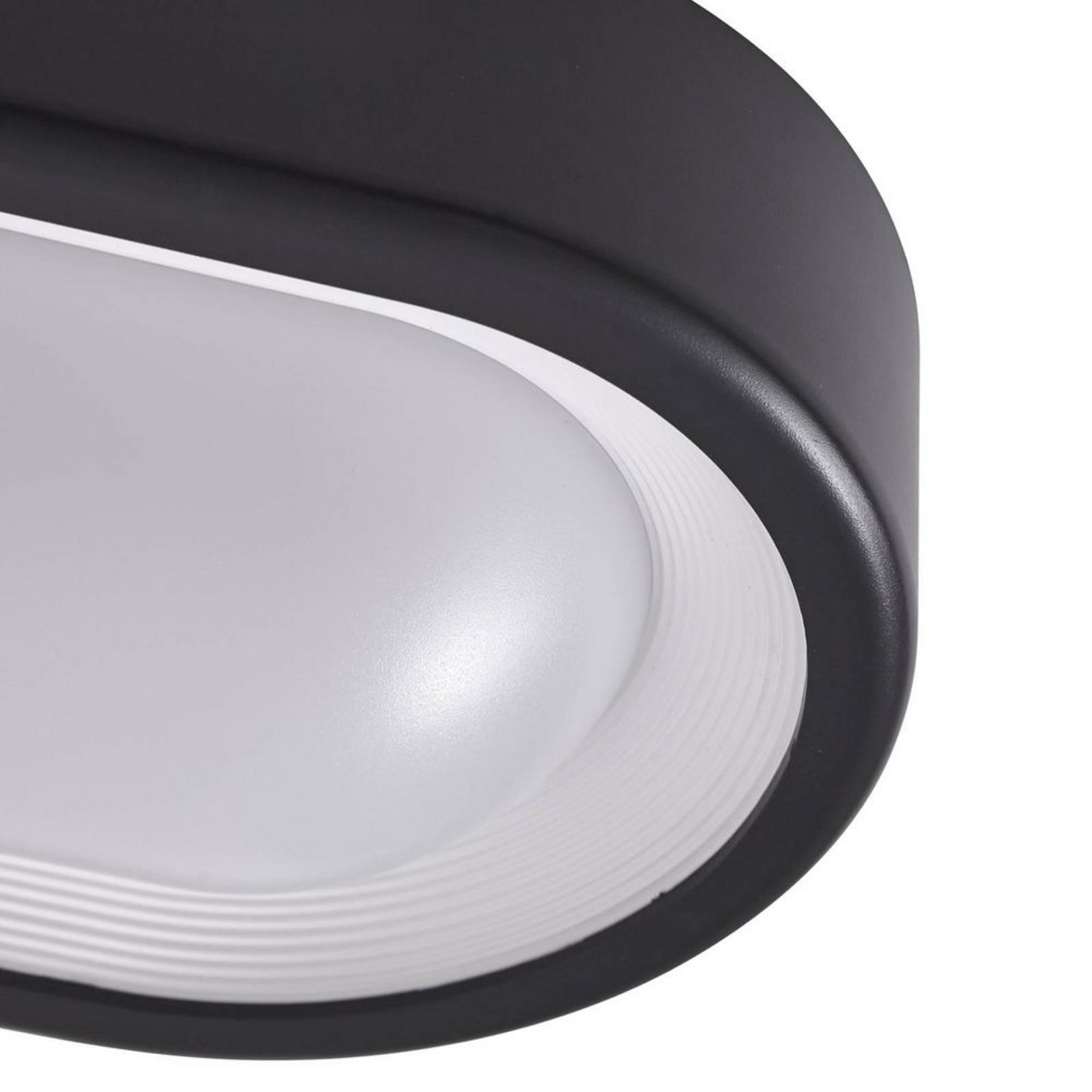 Niniel Oval LED Plafonieră Exterior Black/White - Lindby