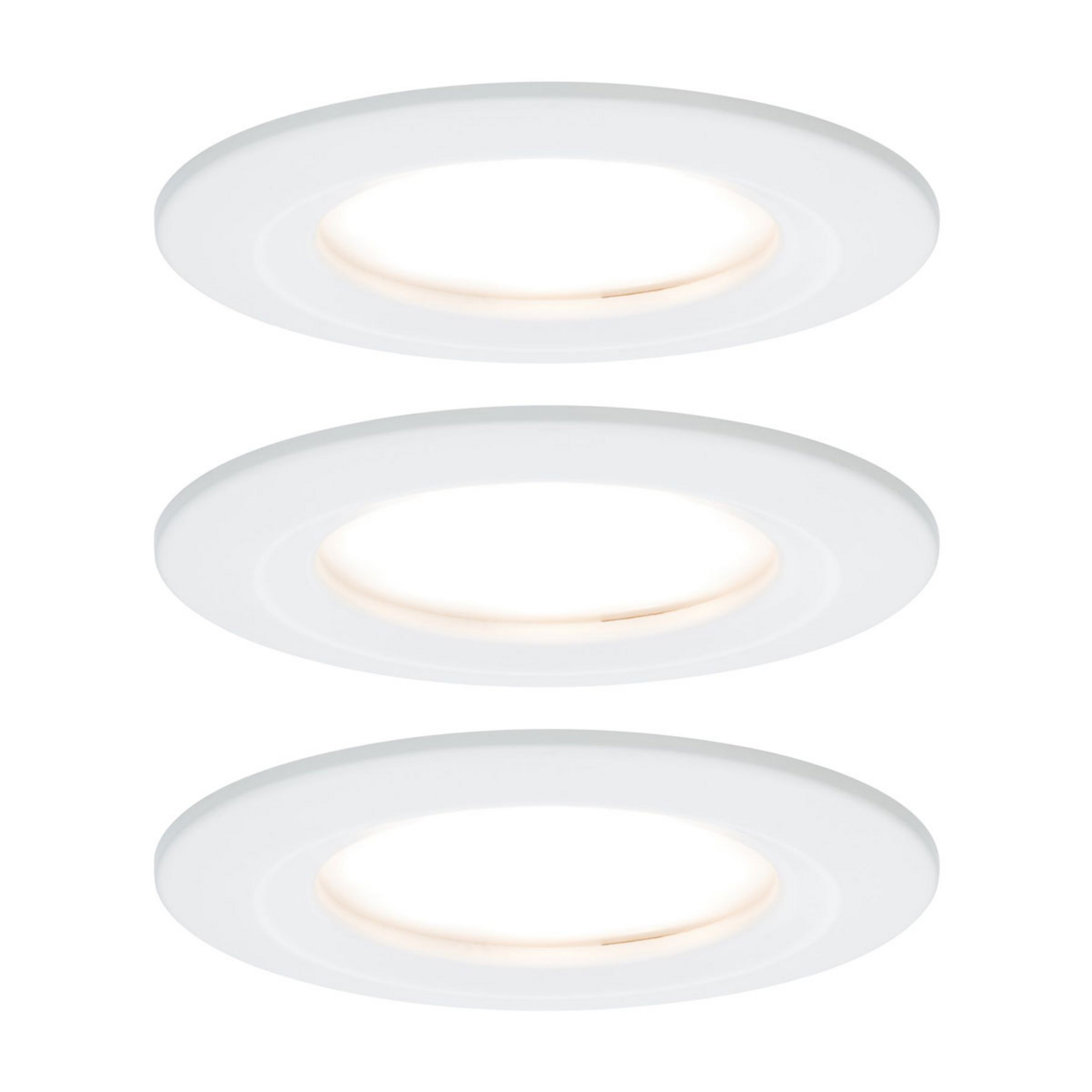 Paulmann Spot encastré LED Nova Coin 3 pièces blanc rond à intensité