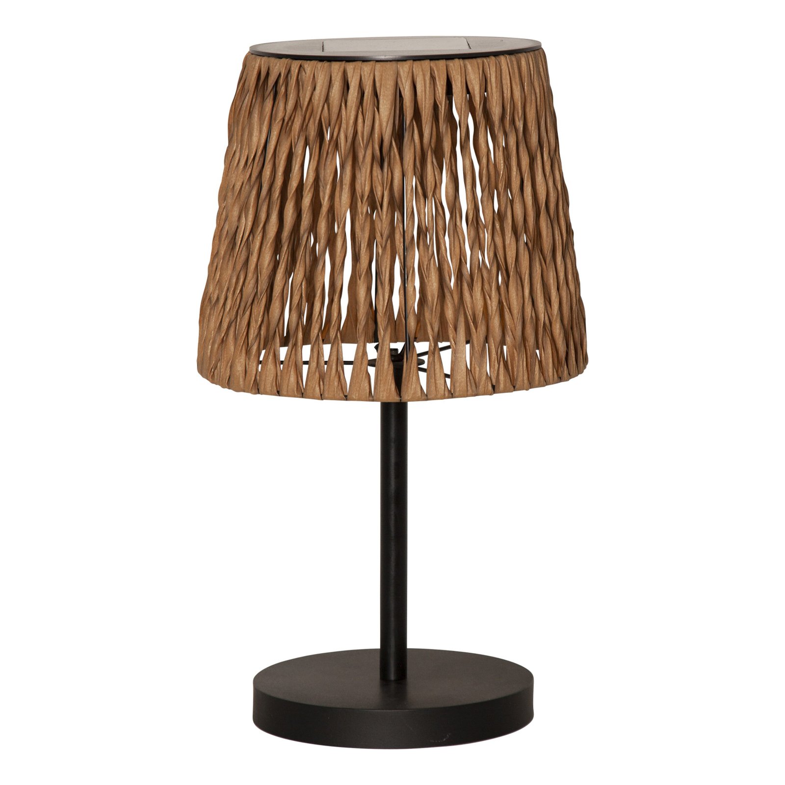 LED table lamp Cesta 48cm brown/black plastic/metal