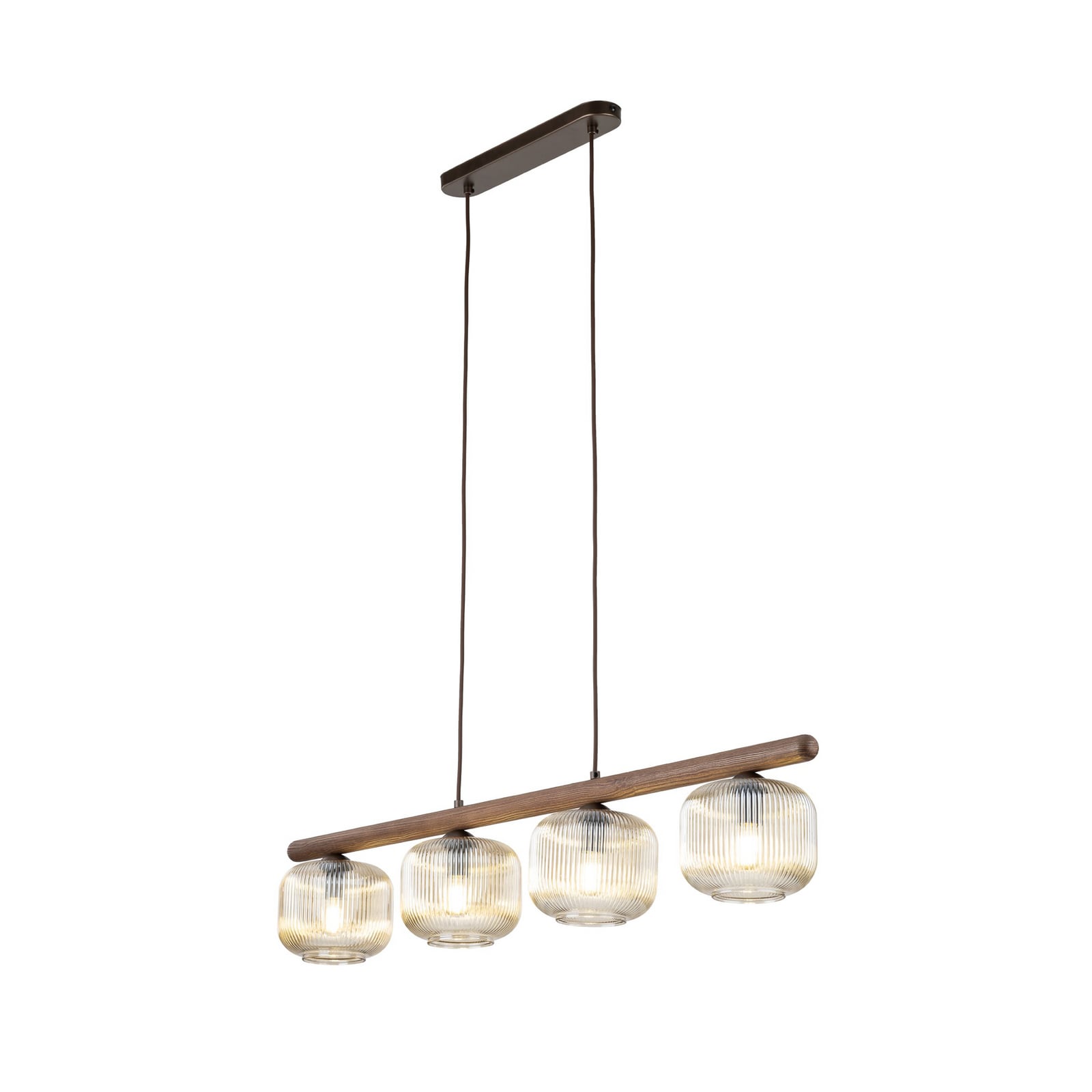 Viseća svjetiljka Salvia, smeđa/konjak, staklo, duljina 95 cm, E14