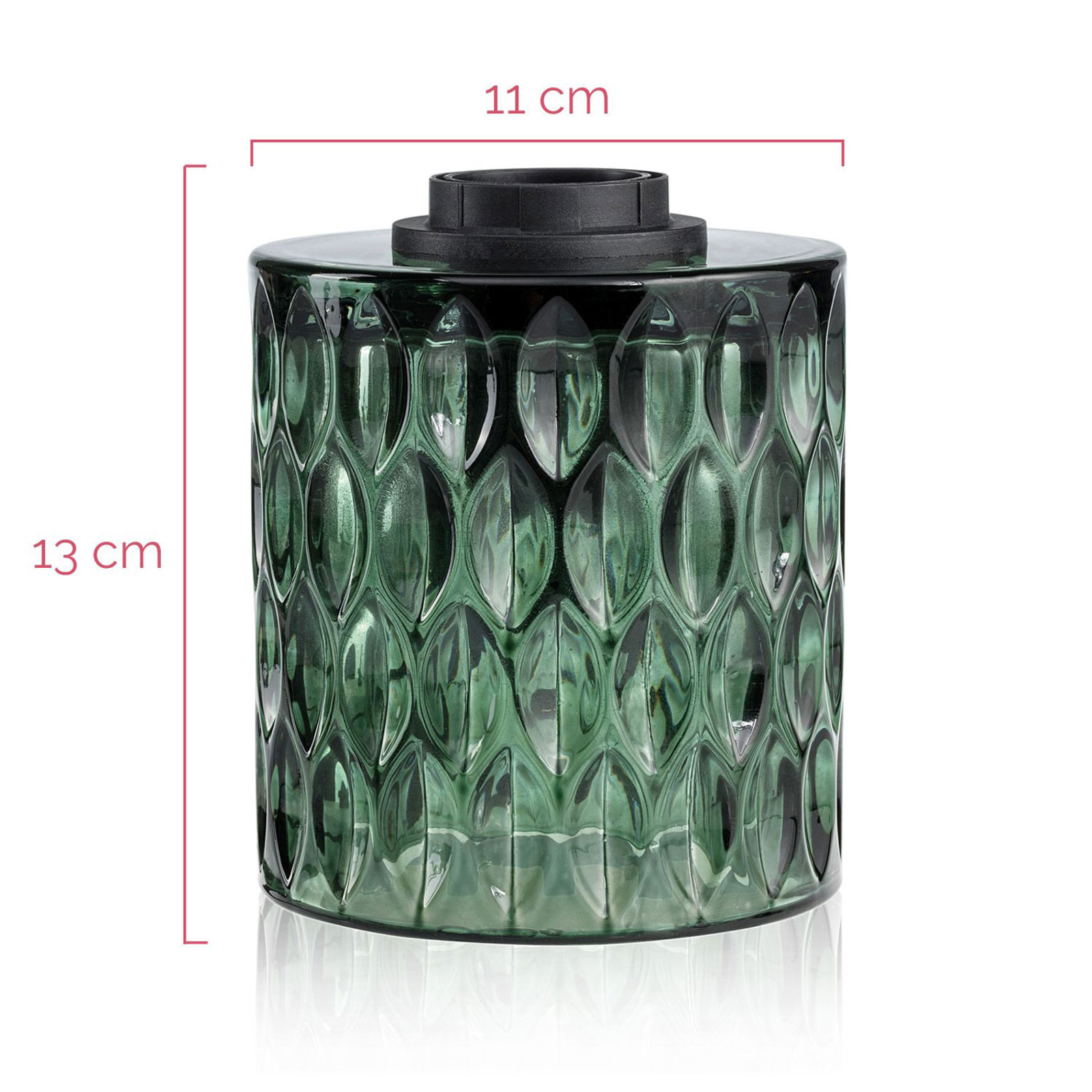 "Pauleen Crystal Magic" stalo lempa iš žalio stiklo