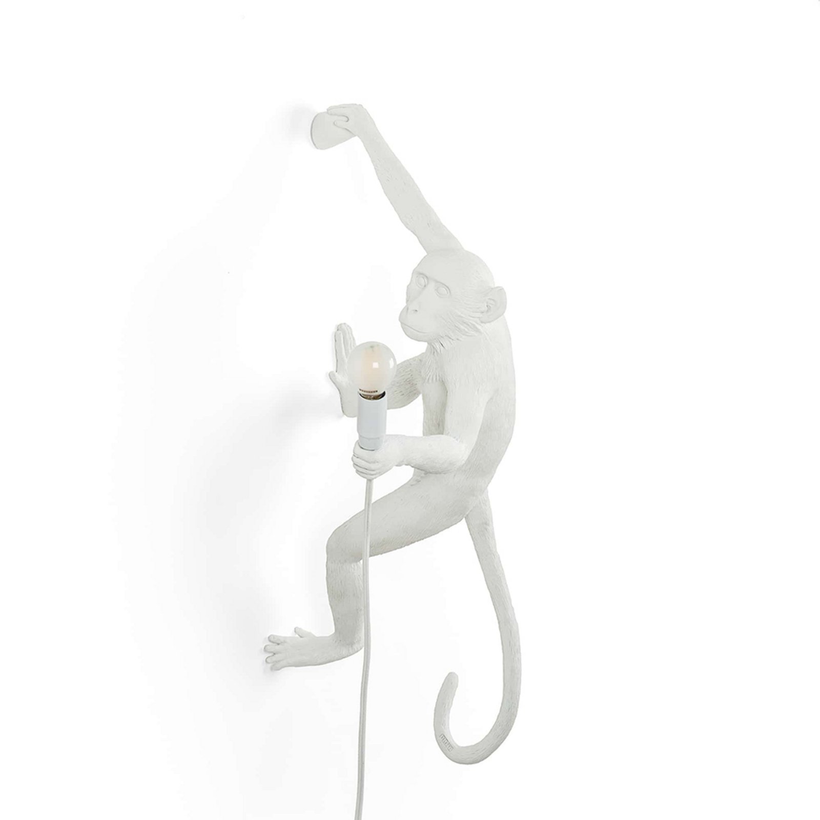 Monkey Hanging Aplică de Perete Right White - Seletti