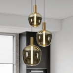 Suspension LED Stars of Light Fruitera dorée, Ø 45 cm, à 3 lampes, CCT