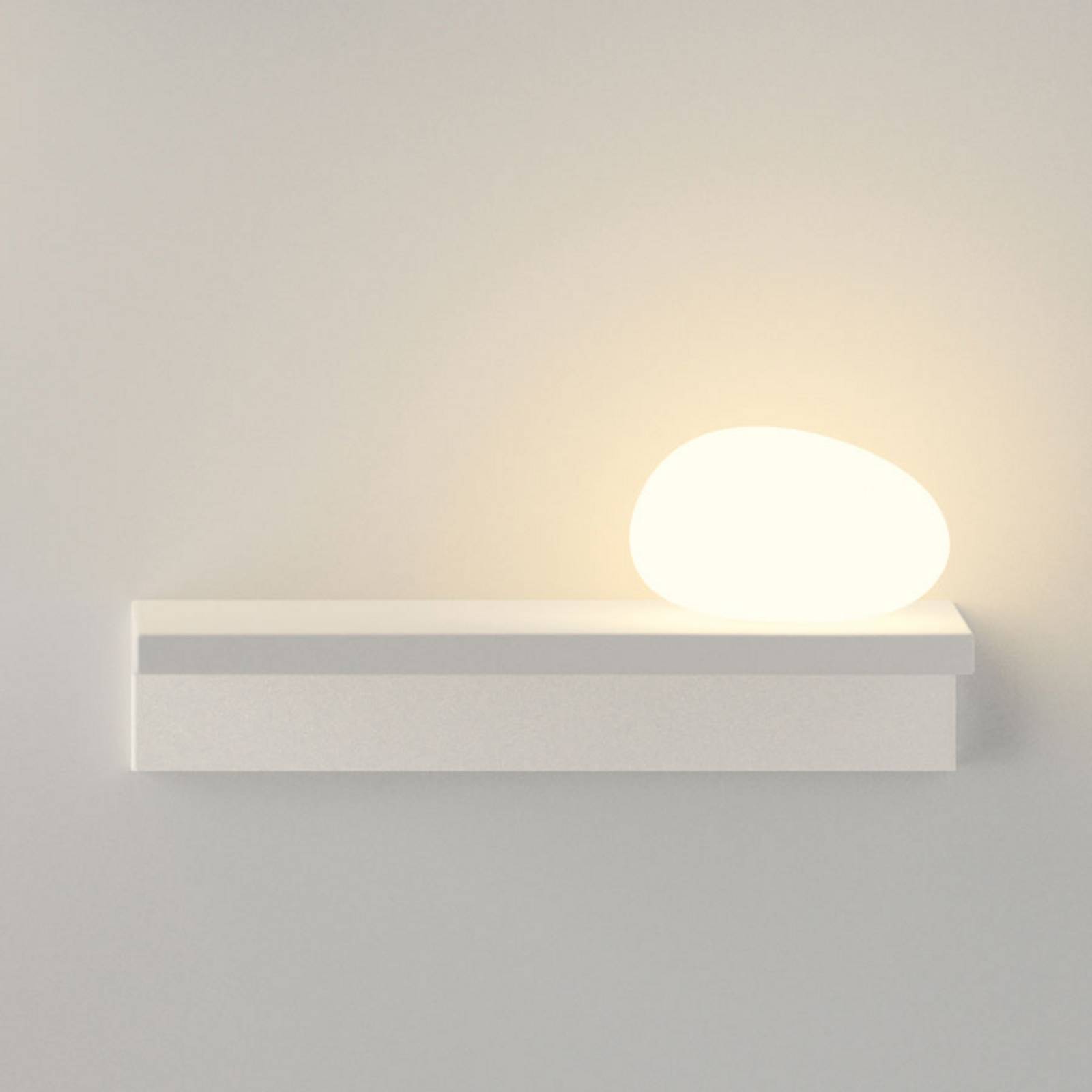 Vibia Kinkiet LED Suite, kamień po prawej stronie, biały, 14 cm