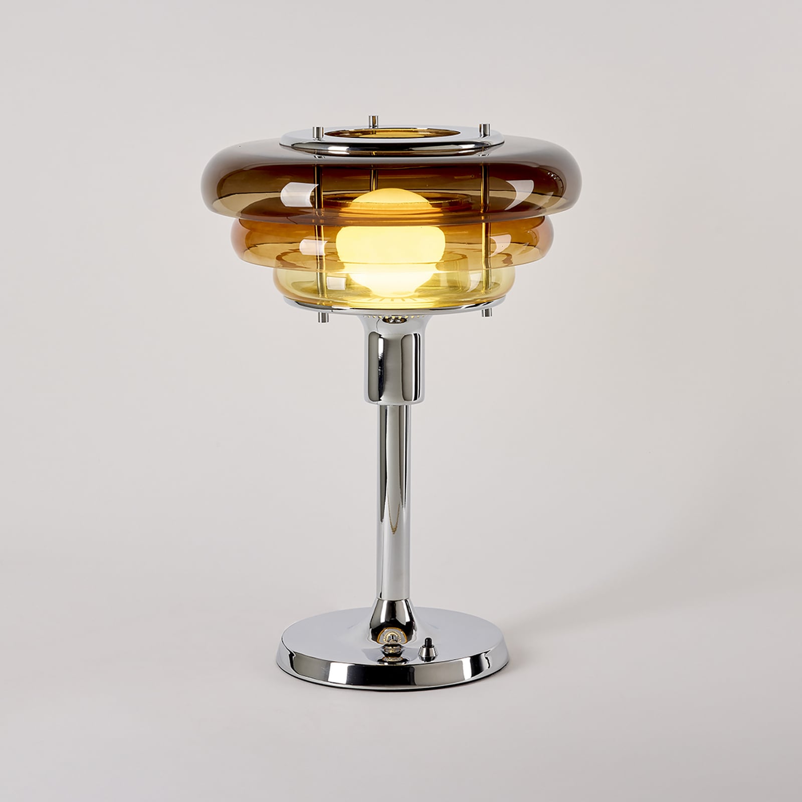 MARKET SET lampe à poser Sunset, ambre, verre, E27