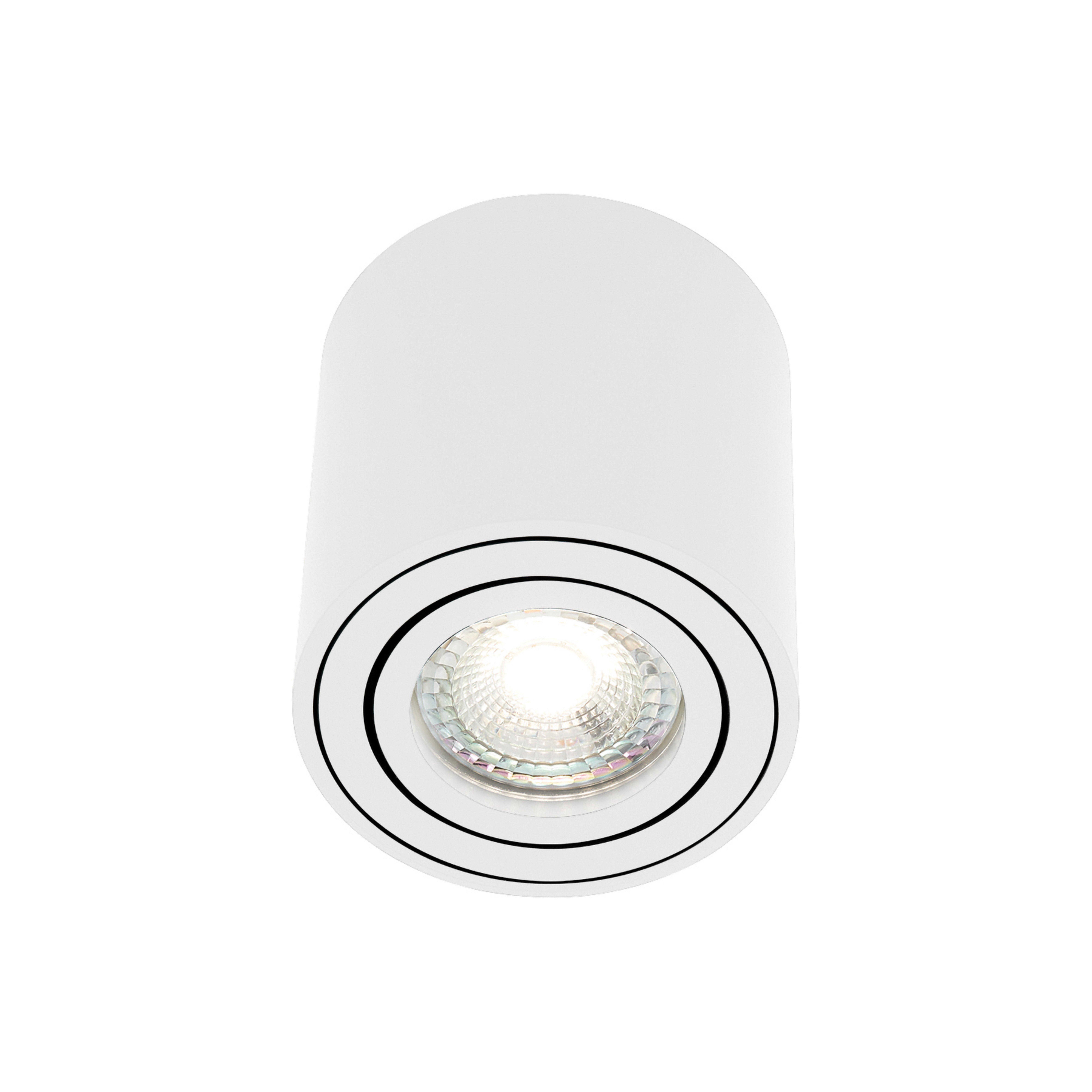 Sabonis Surface downlight, GU10, aluminium, hvit
