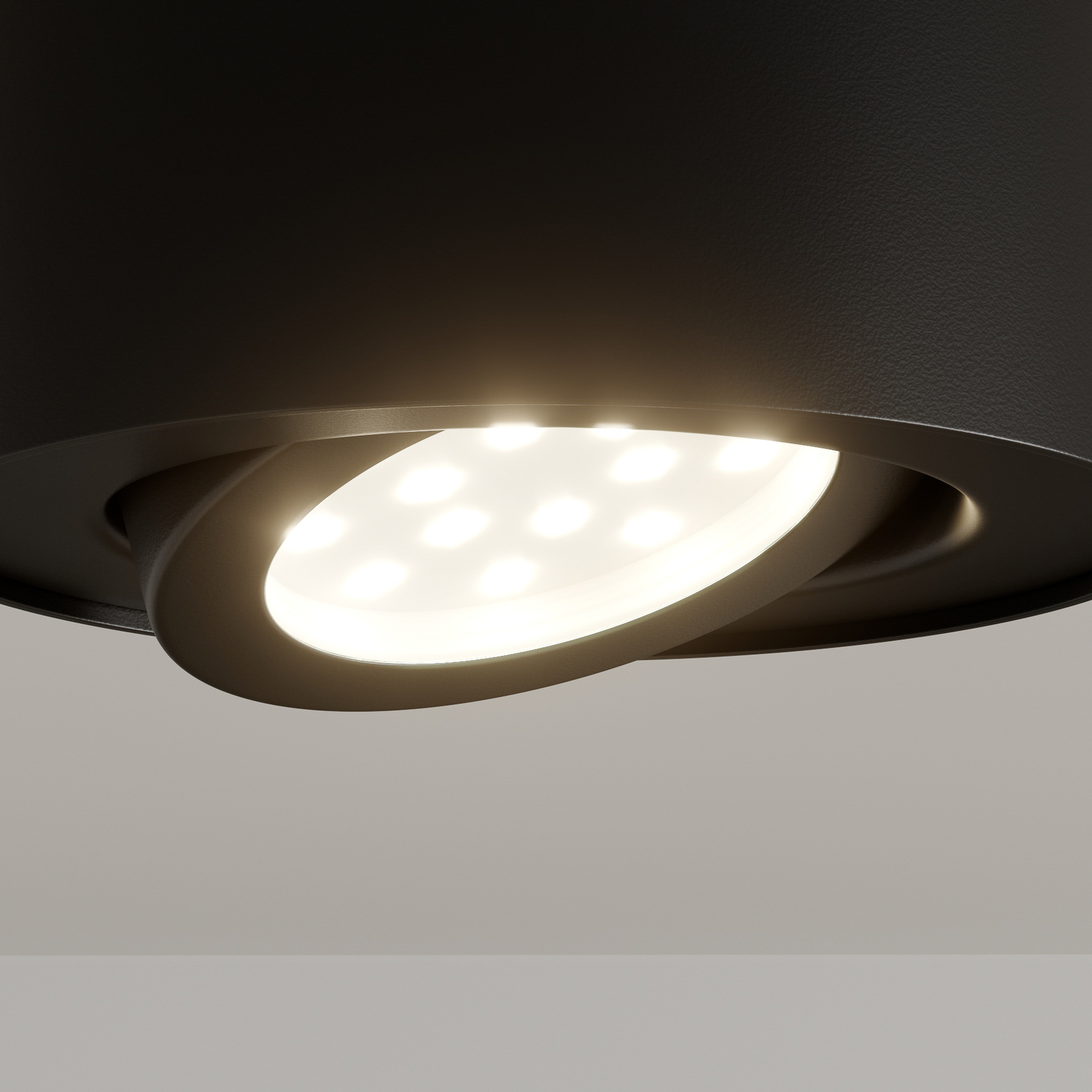 Faretto LED a tubo da soffitto, nero