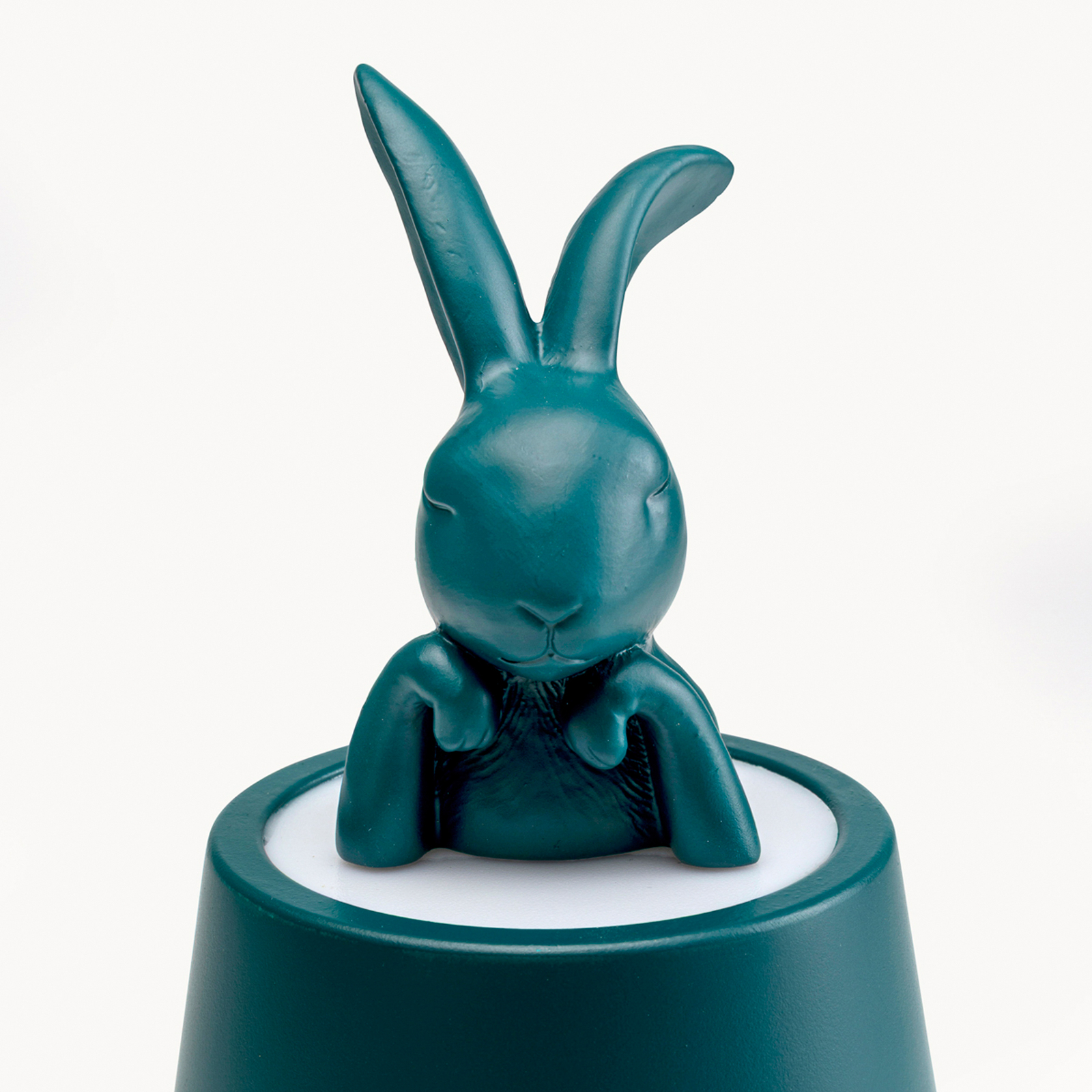 „Kare“ LED baterinis stalinis šviestuvas „Animal Rabbit“, naftos spalvos, IP44,