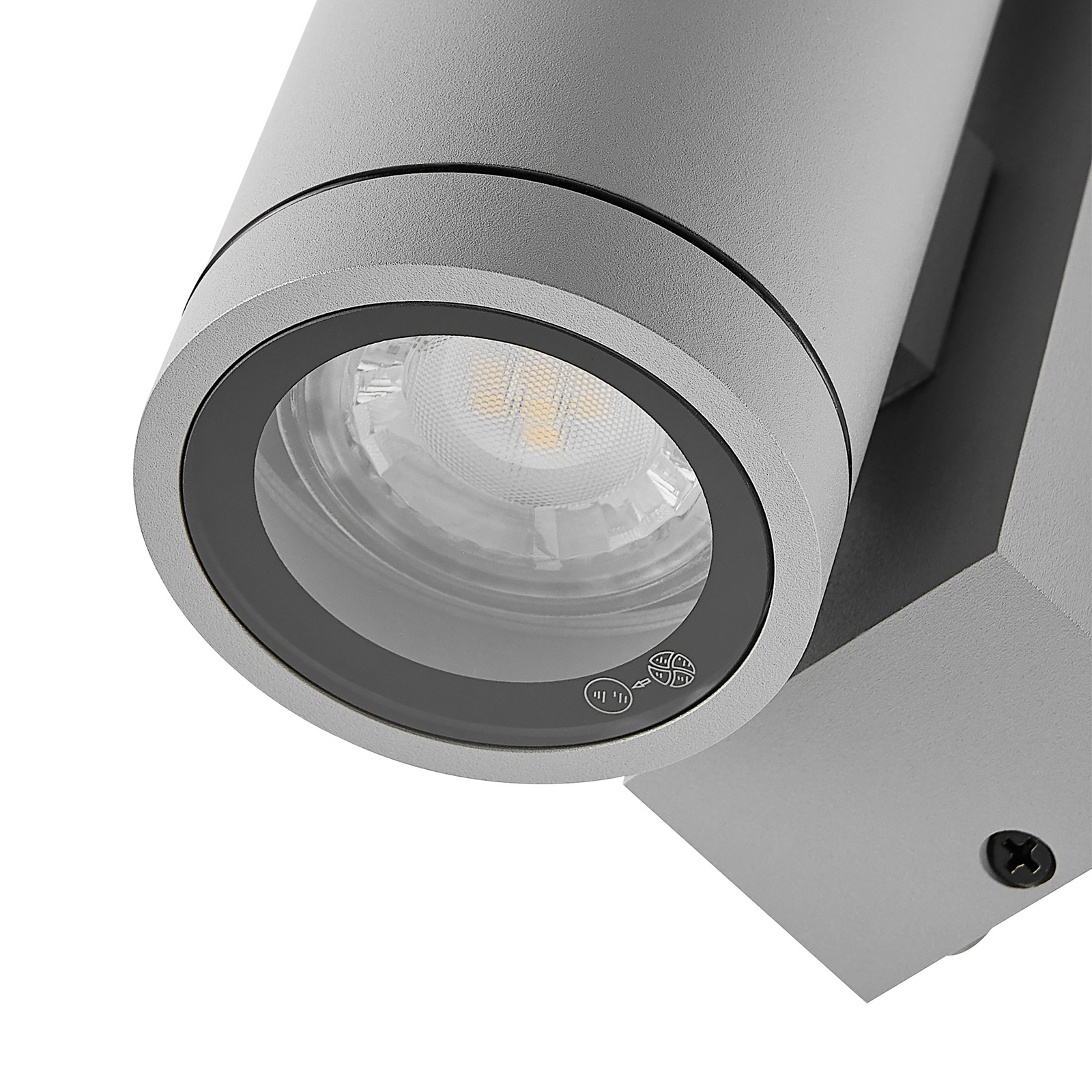 Außenwandlampe ShoreLine Pro Round, hellgrau, GU10