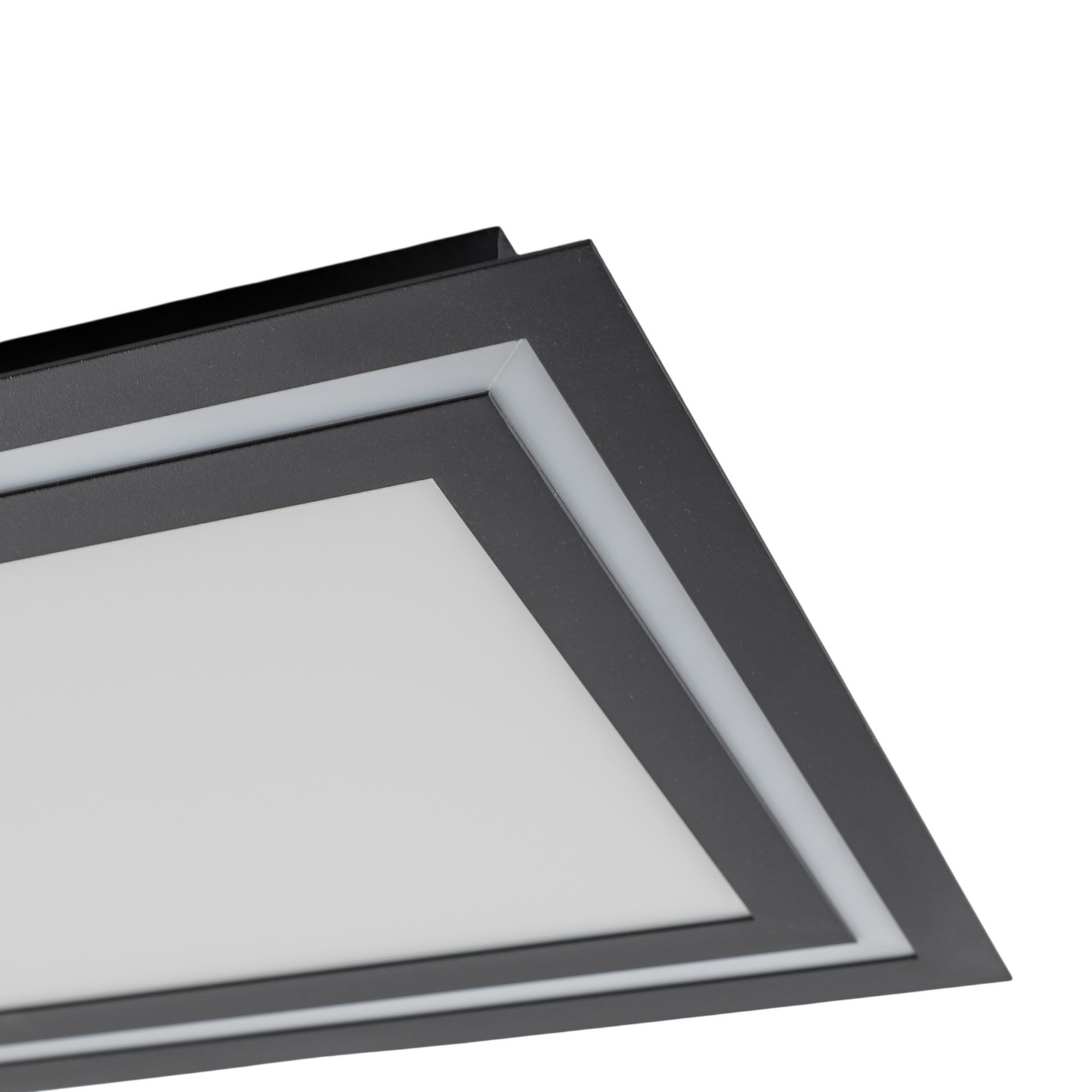 Lucande LED mennyezeti lámpa Leicy, fekete, 124 cm, RGB, CCT