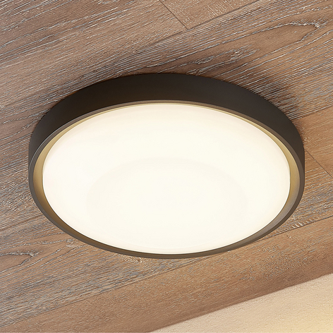 Lucande Lare LED-Außendeckenleuchte, Ø 32cm