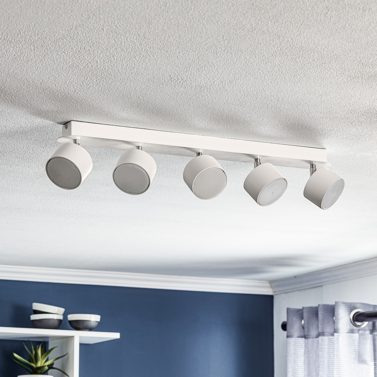 Ceiling spotlight Cloudy 5-bulb white