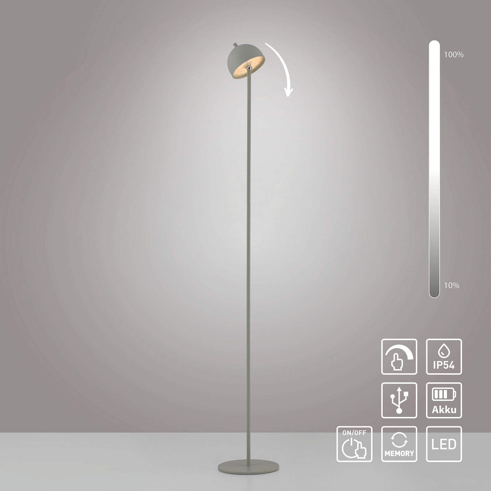 SCHÖNER WOHNEN LED rechargeable floor lamp Bellies, Spring Awakening SCHÖNER WOHNEN LED rechargeable floor lamp Bellies, Spring Awakening