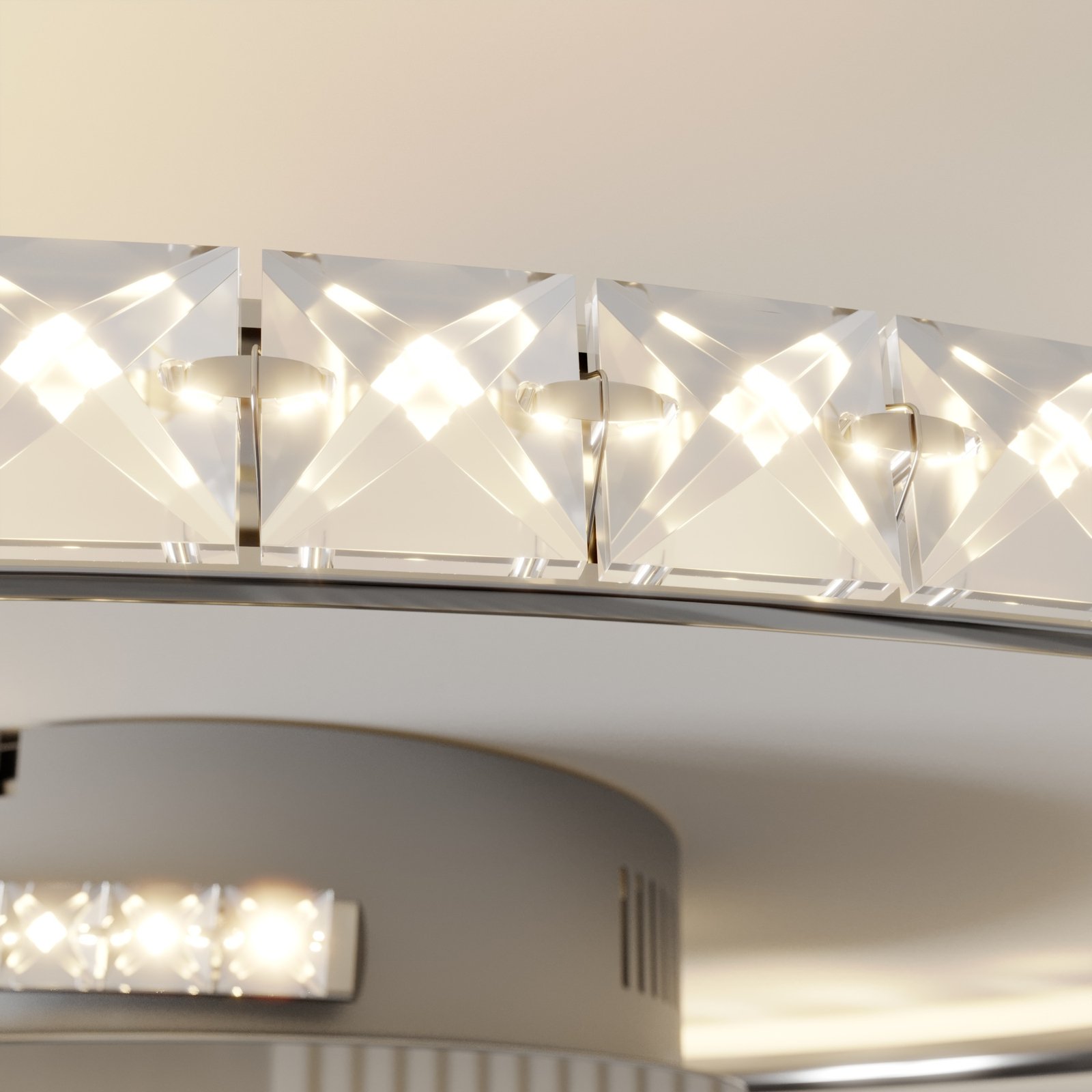 Lindby Joline LED-taklampe, krystall, 45 cm