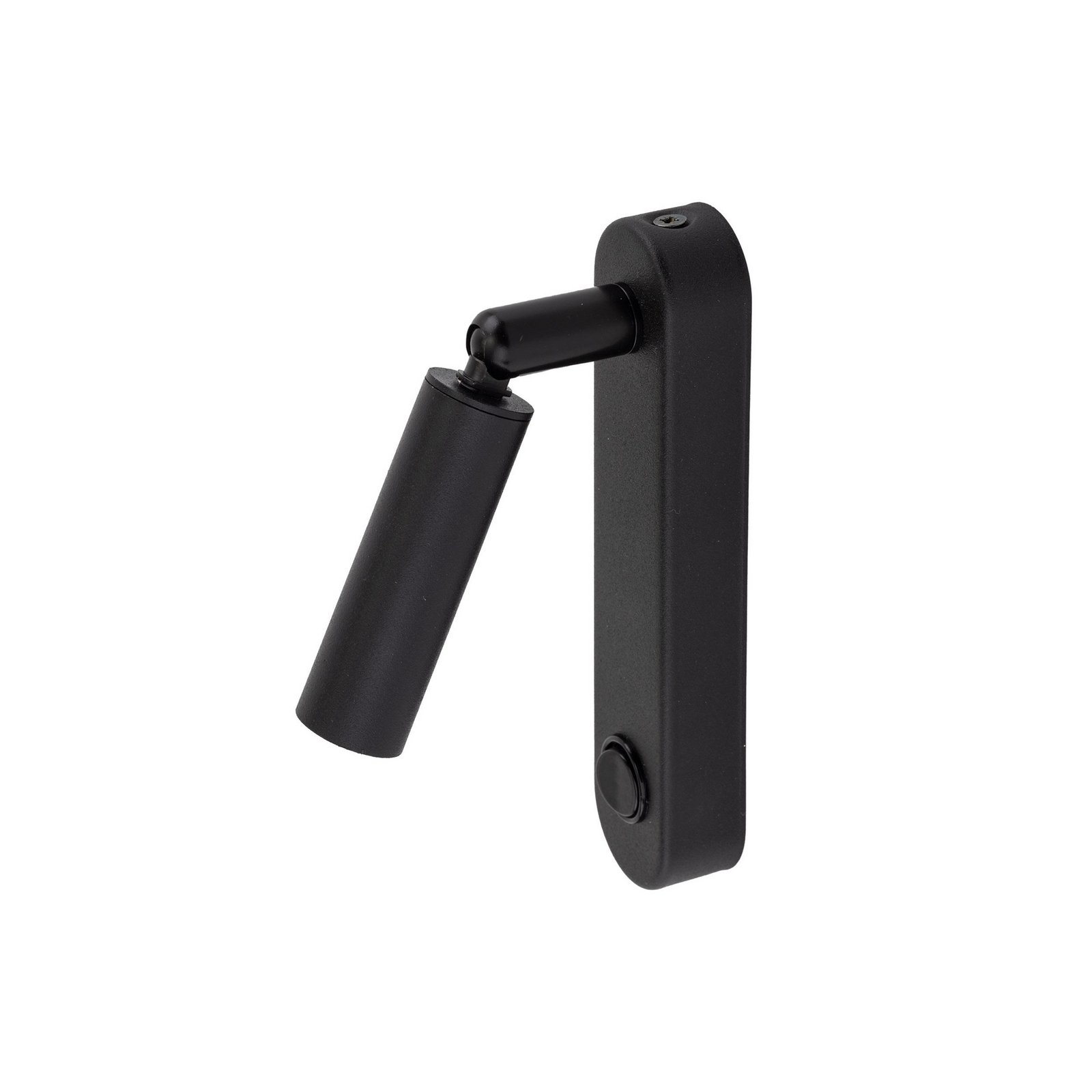 Aplique de pared Enzo largo, negro, metal, 22 cm, ajustable, G9