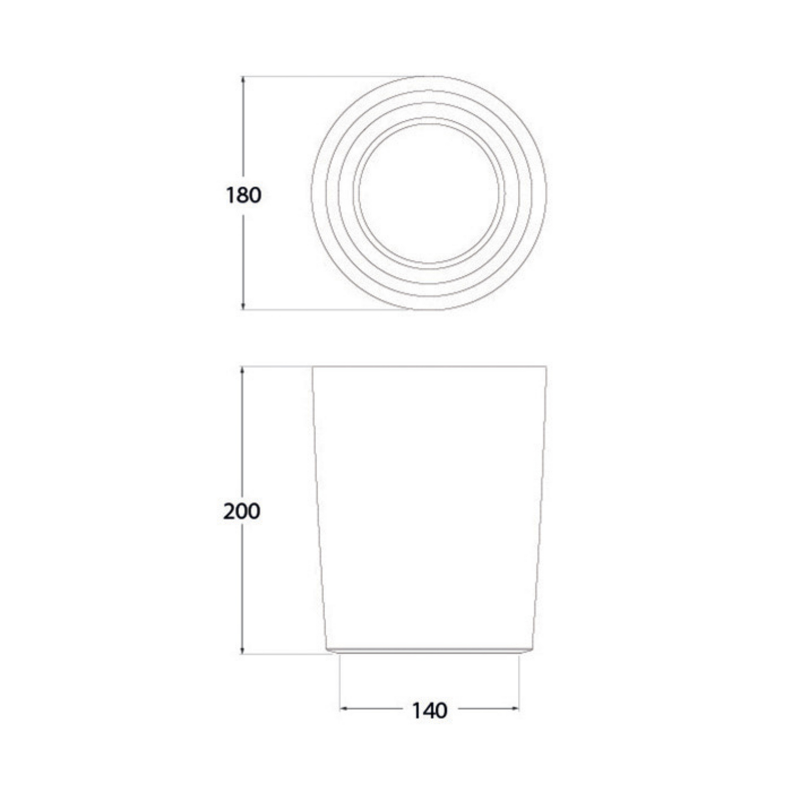 Surface-mounted downlight Livia Ø18cm 15W 3,000K