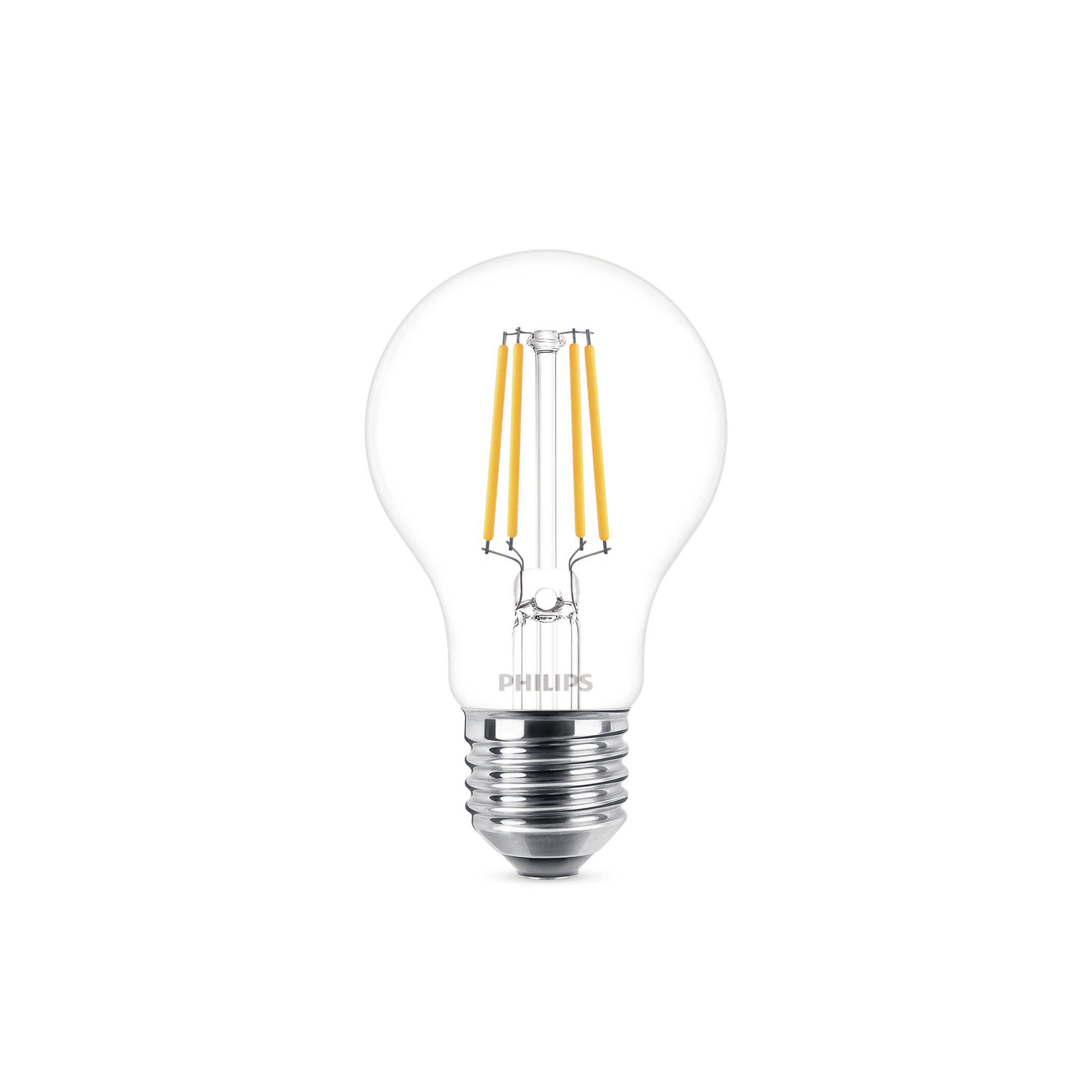 Philips LED bulb E27 4.3 W 2,700 K filament 2-pack