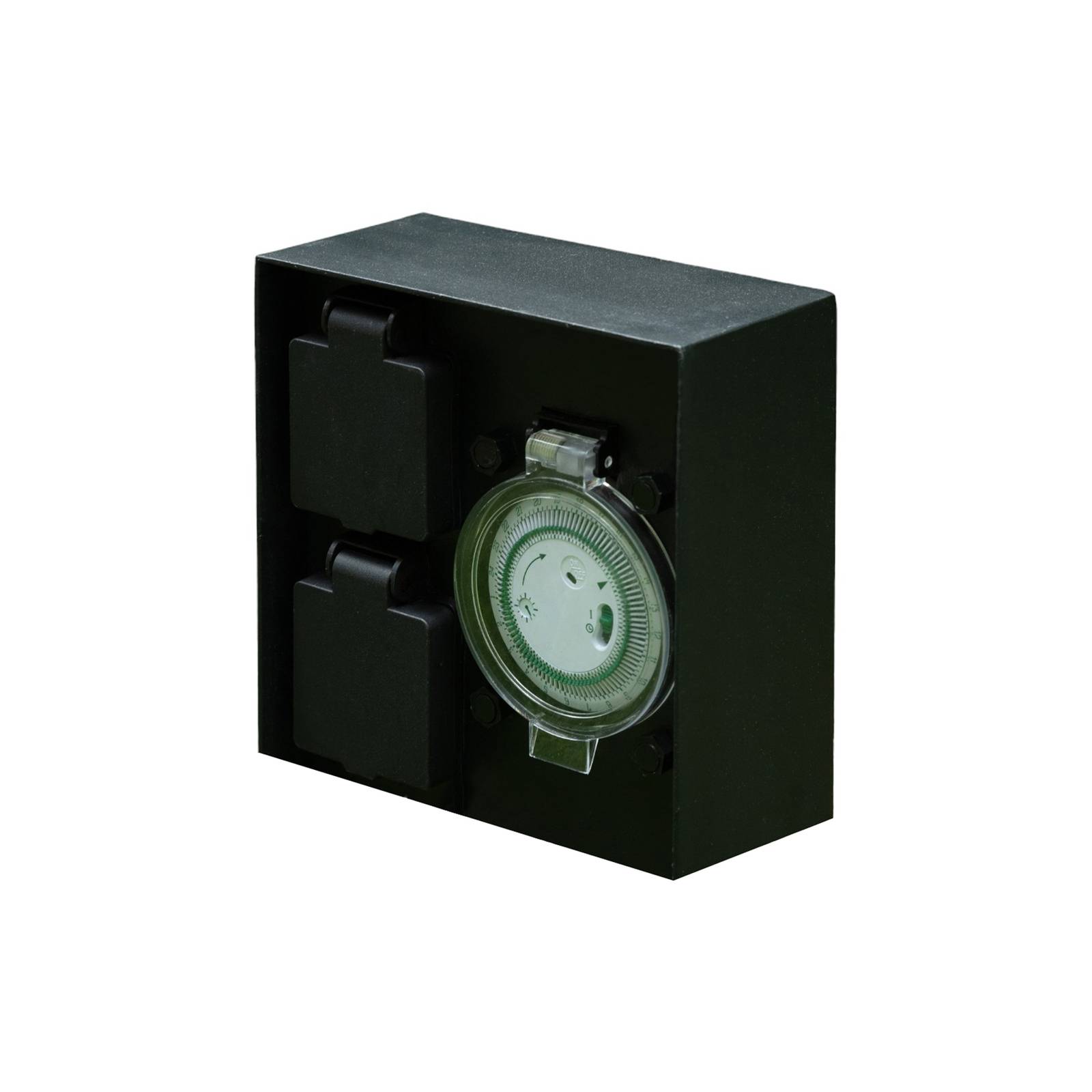 Prios Foranda Stromsäule, 2er Timer schwarz 23 cm