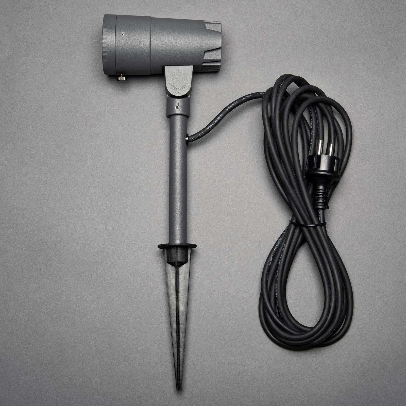 Konstsmide LED prikspot Andria 12 V, 3 W - Buiten straler / grondspies - alu / grijs / zink - aluminium, glas