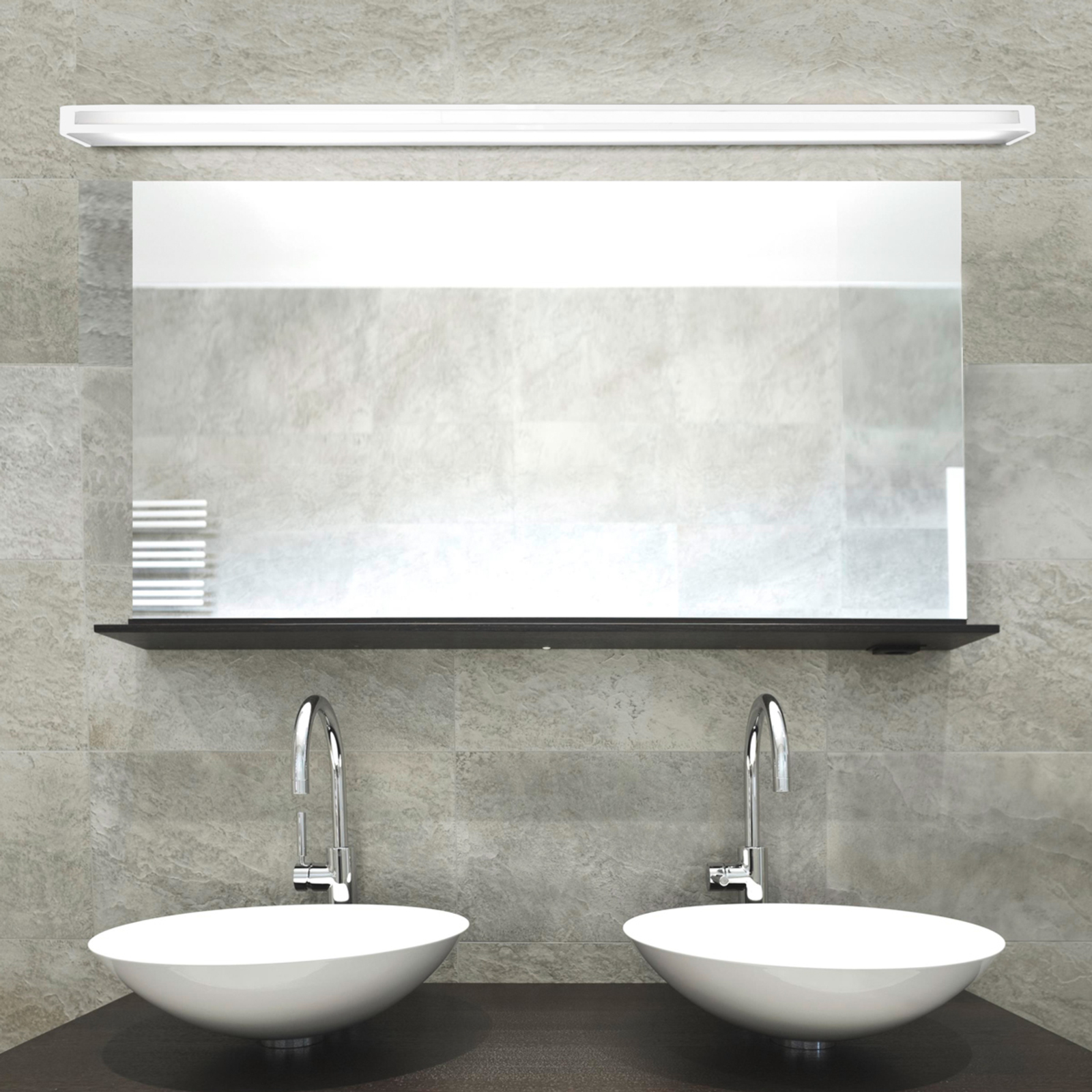 Διαχρονικό φωτιστικό τοίχου Arcos LED, IP20 150 cm, λευκό