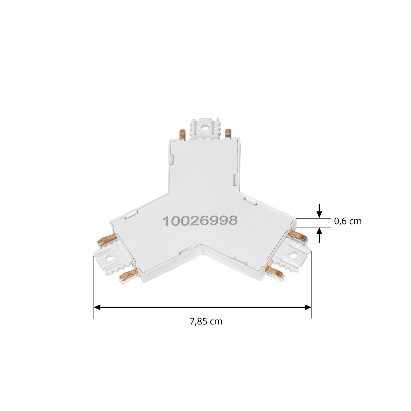 Lindby connecteur en T Lumaro blanc 7,85 cm plastique