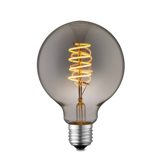 Lucande LED-Lampe E27 G95 4W 1.800K dimmbar smoke