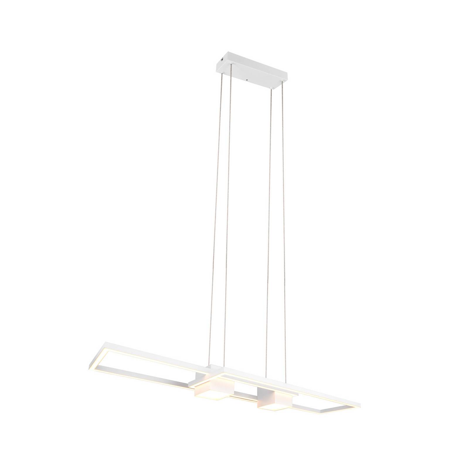 LED-Hängeleuchte Albany, weiß, 100 x 28 cm, Alu, CCT dimmbar