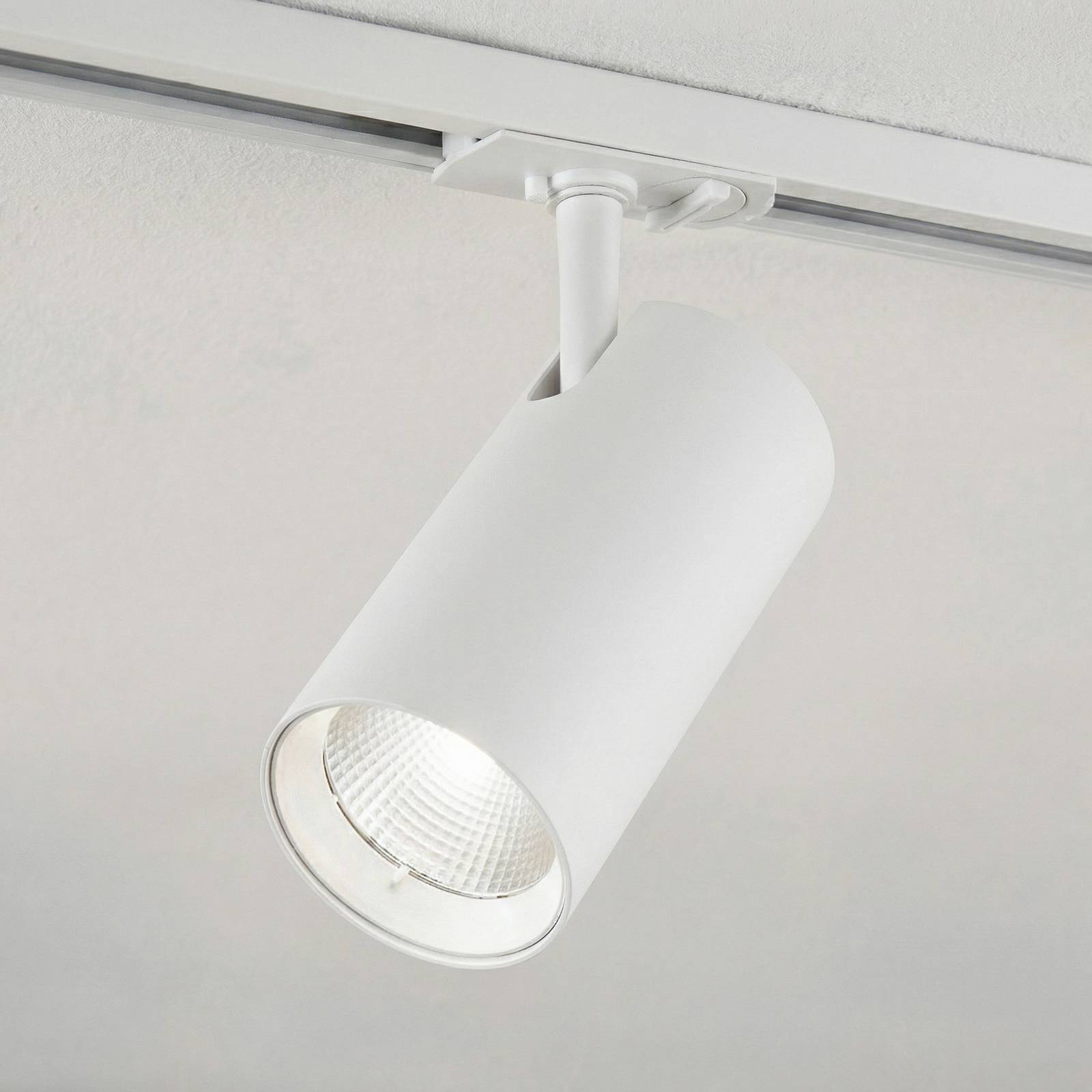 Lindby LED-spot i skena Linaro, vit, Ø 7 cm, aluminium, CCT
