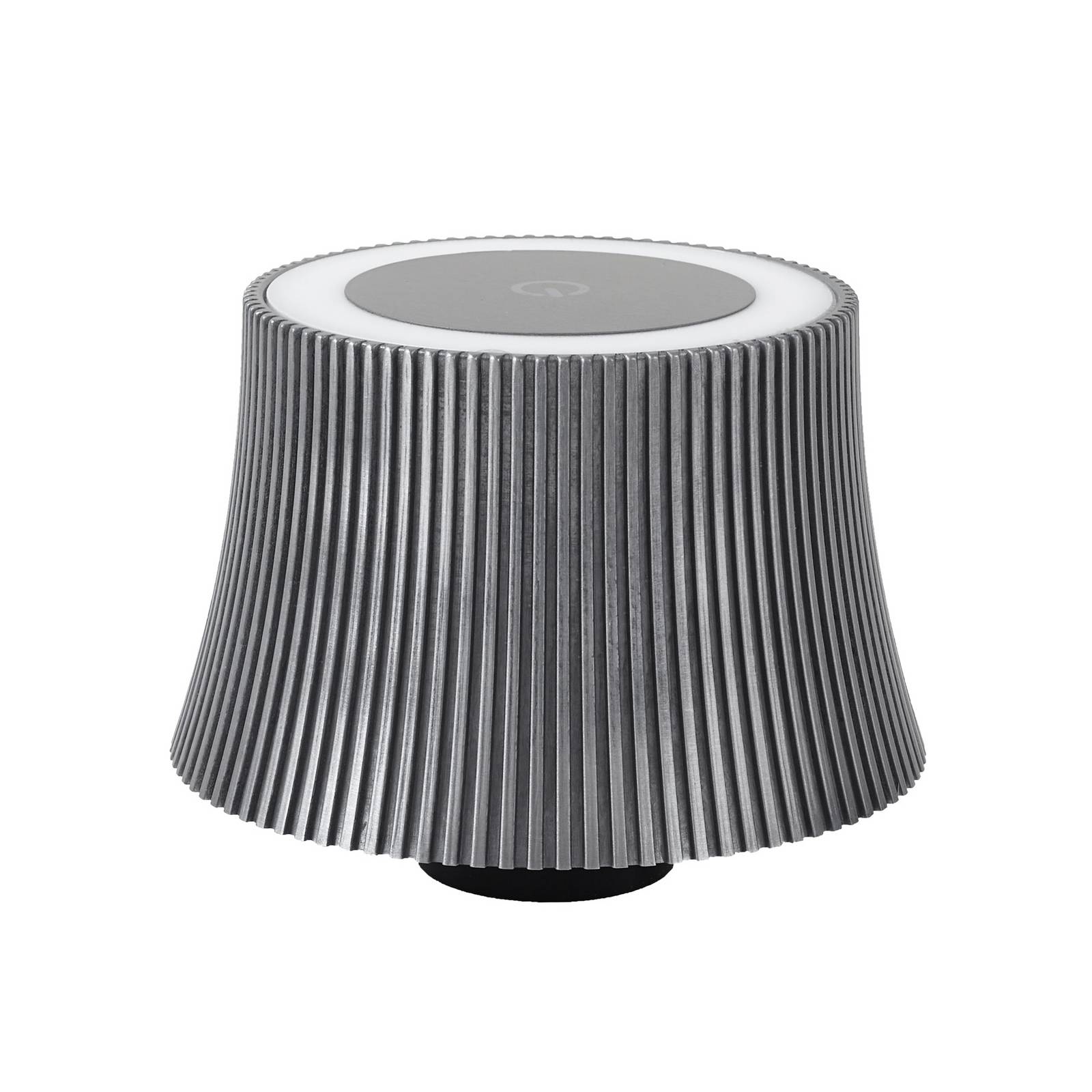 Lindby LED-Akkutischleuchte Linor, rauchgrau, USB, dimmbar