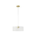 Meritt hanglamp, messing/helder, Ø 40 cm, glas - Lucande