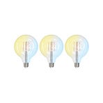 LUUMR Smart LED Filament 3er-Set E27 G125 7W klar Tuya