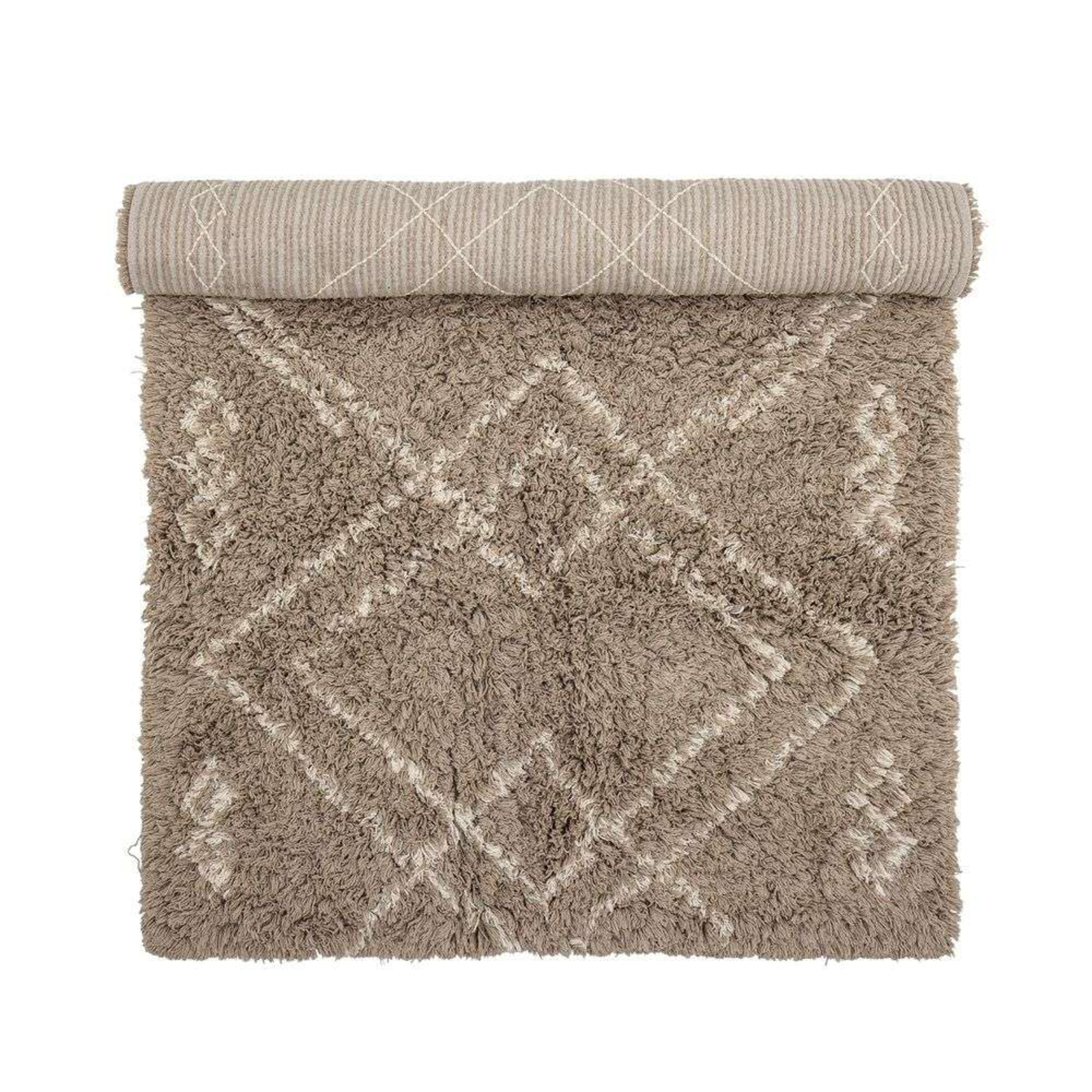 Edea Rug Brown/Cotton - Bloomingville